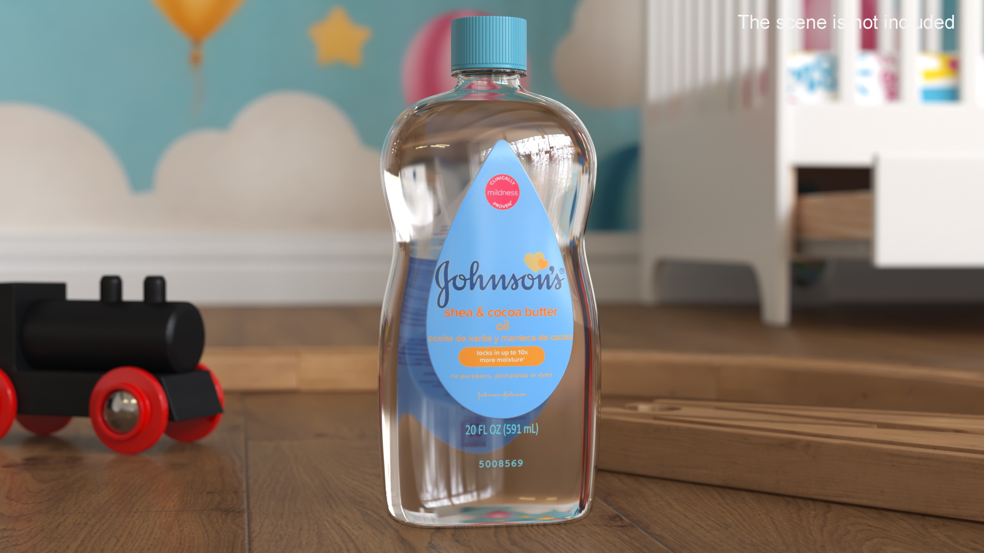Johnsons Baby Oil Blue 3D