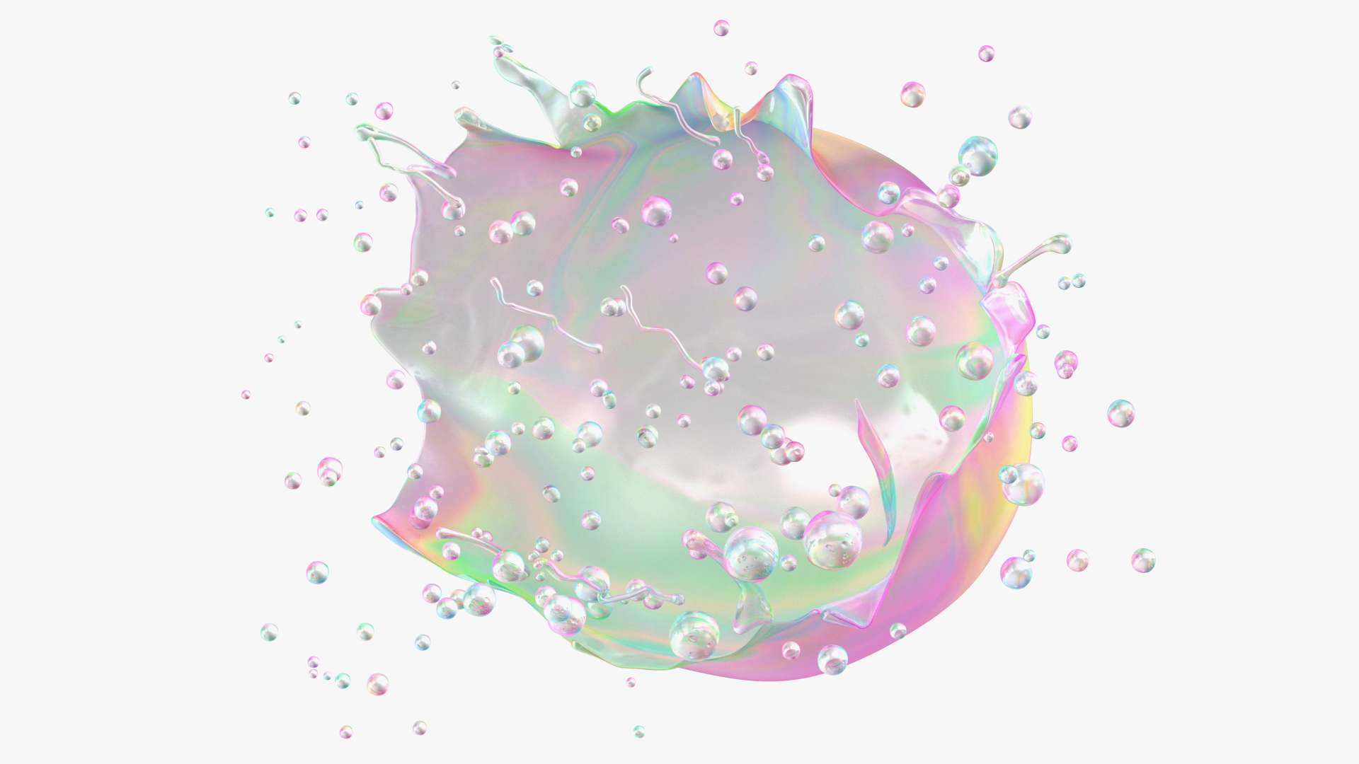 3D model Soap Bubble Burst Stage 5