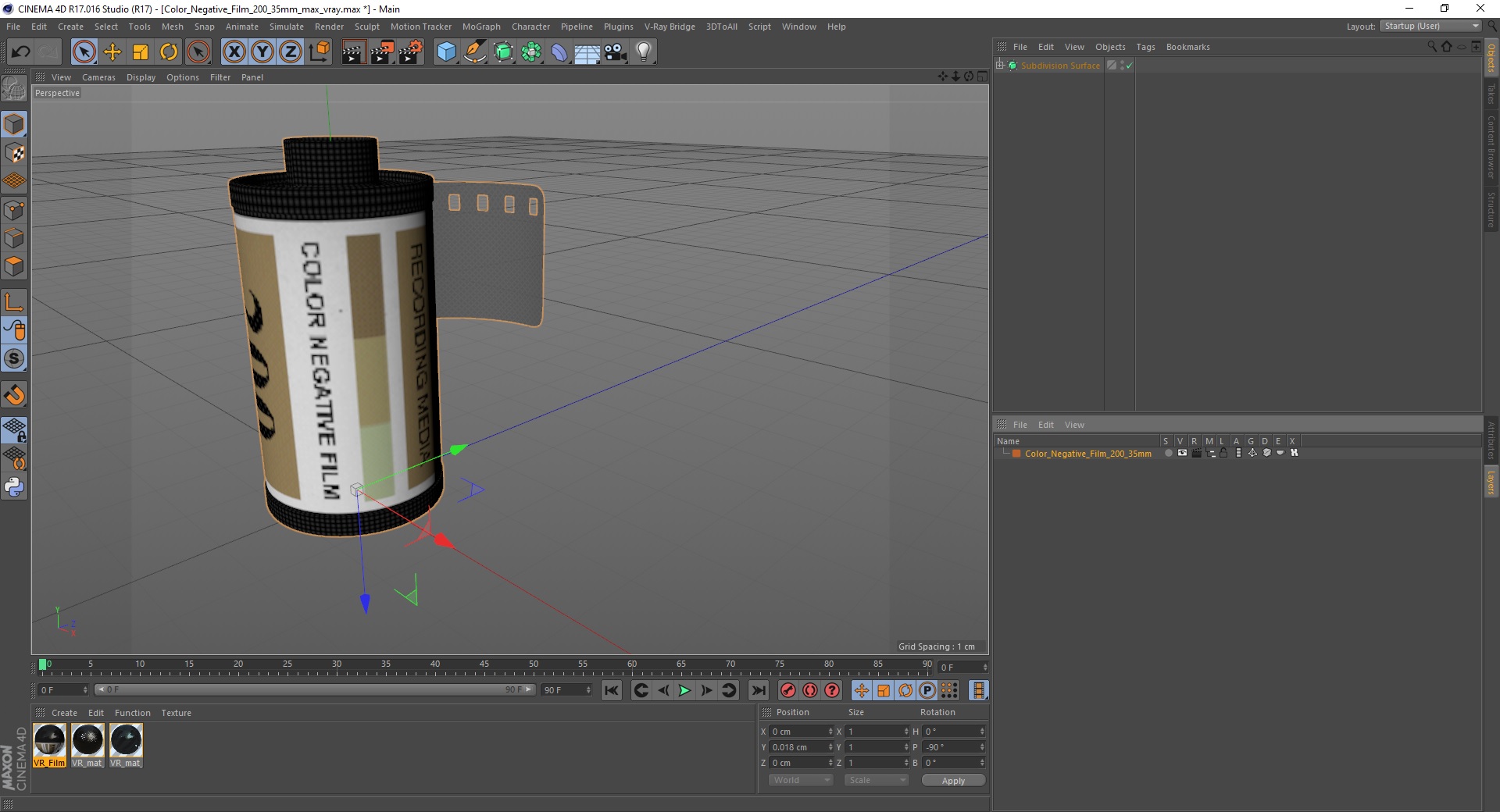 3D Color Negative Film 200 35mm model