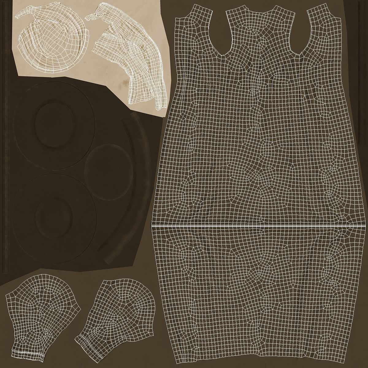 Medieval Merchant in Market Shop with Cart 3D