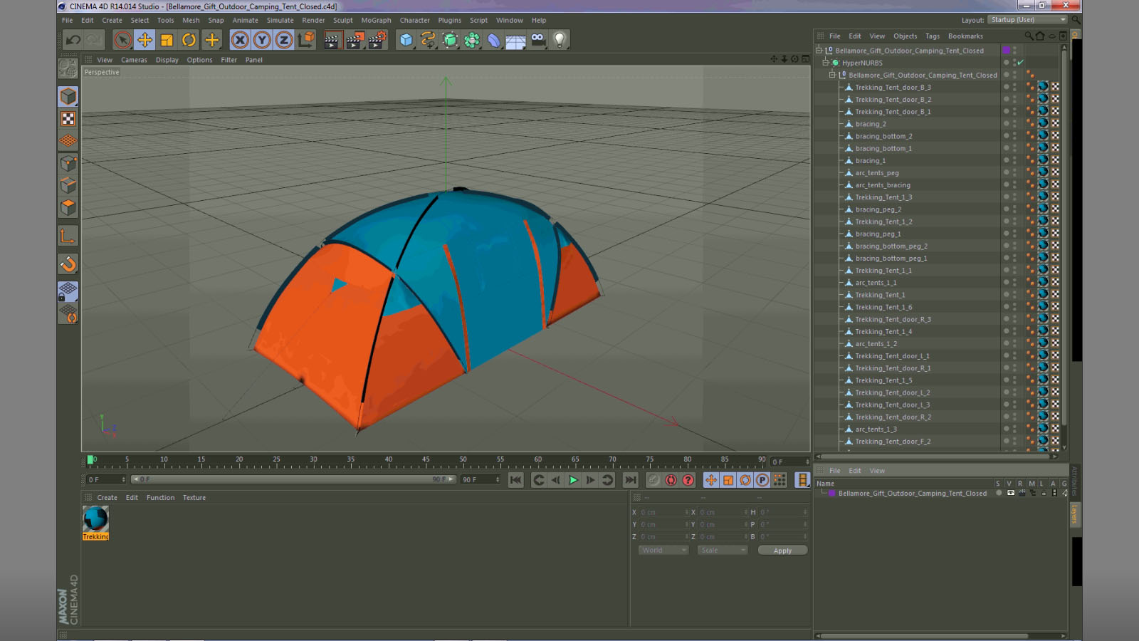 Bellamore Gift Outdoor Camping Tent Closed 3D