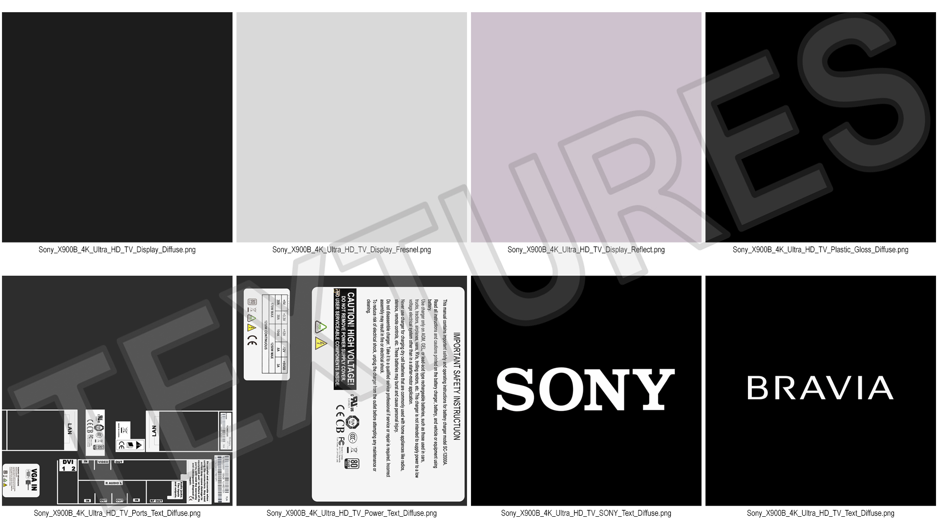 3D model Sony X900B 4K Ultra HD TV