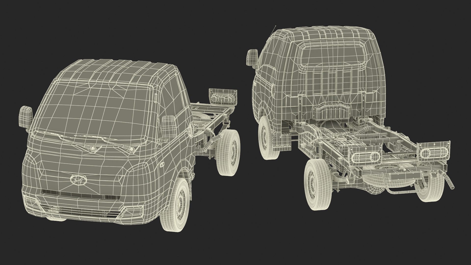3D Hyundai HR 2023 Bare Chassis model