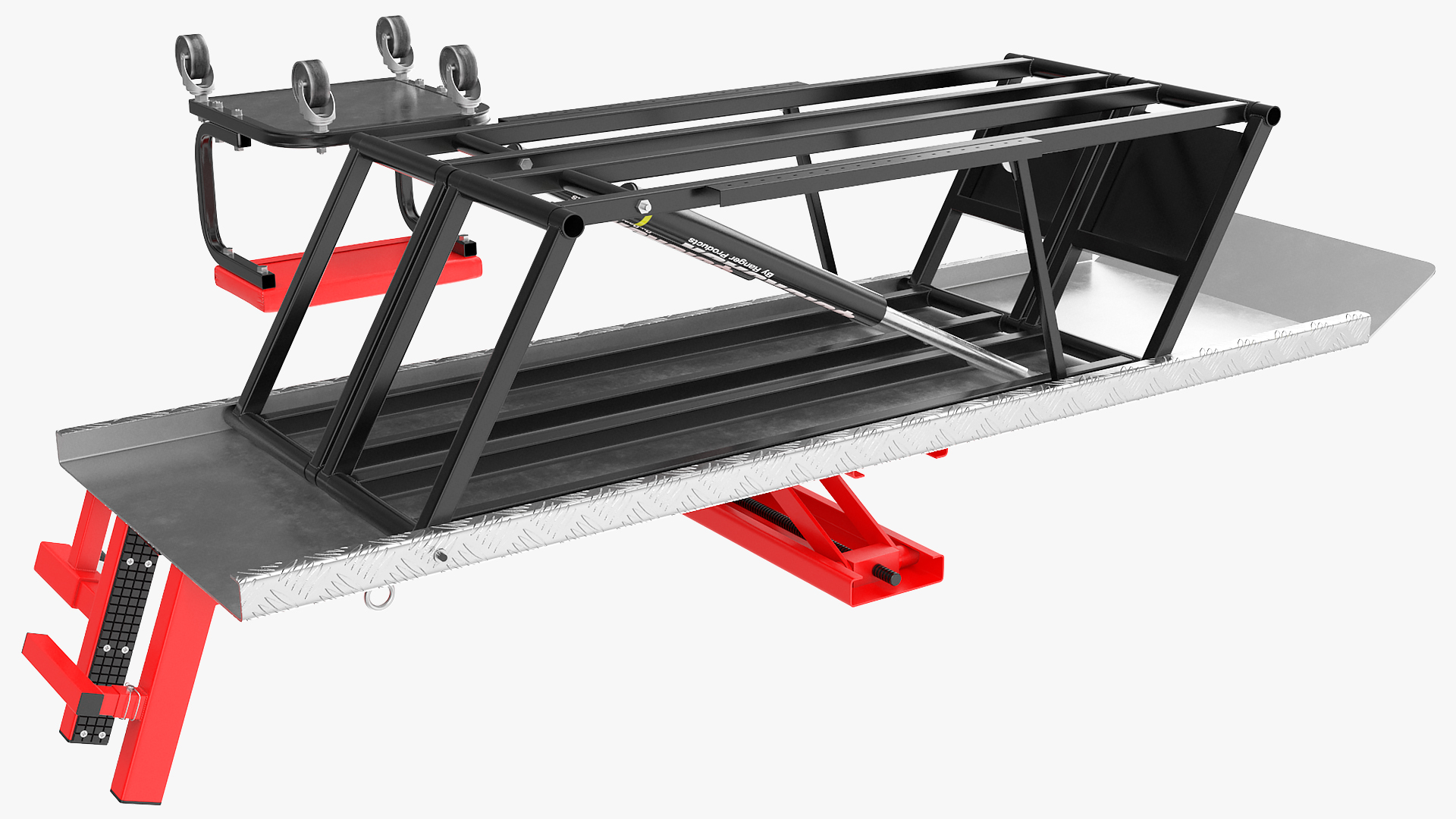 QuickJack Motorcycle Lift Adapter Kit Rigged 3D model