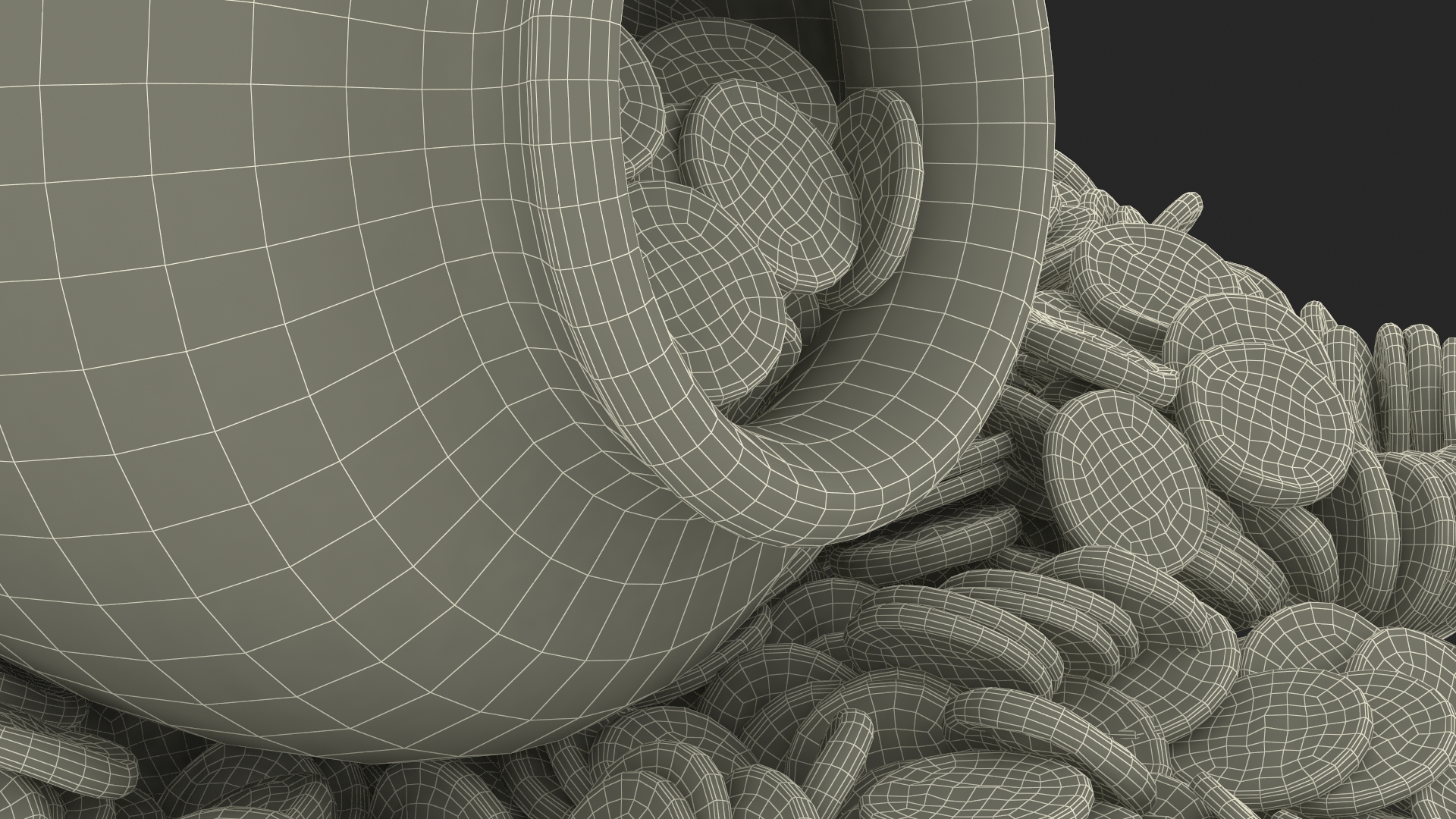 3D model Gold Coins in Treasure Old Clay Pot