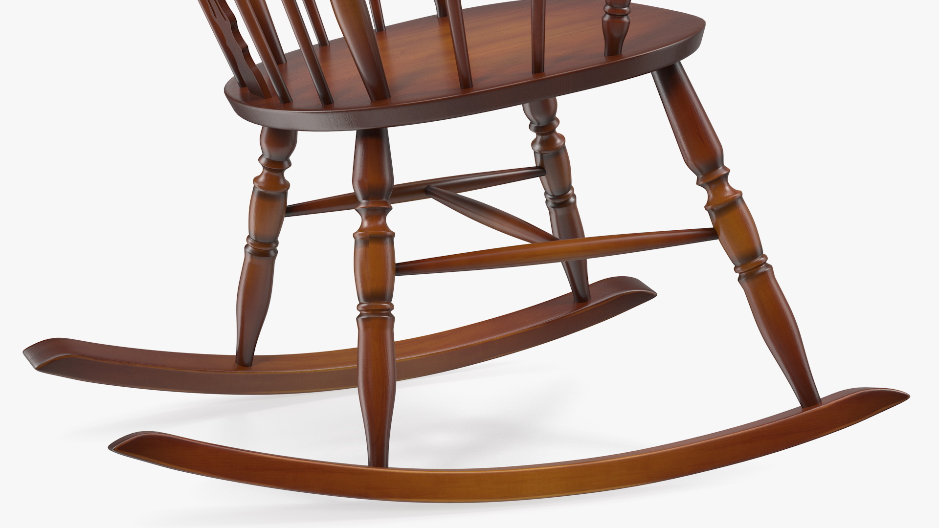 3D Vintage Wooden Rocking Chair model