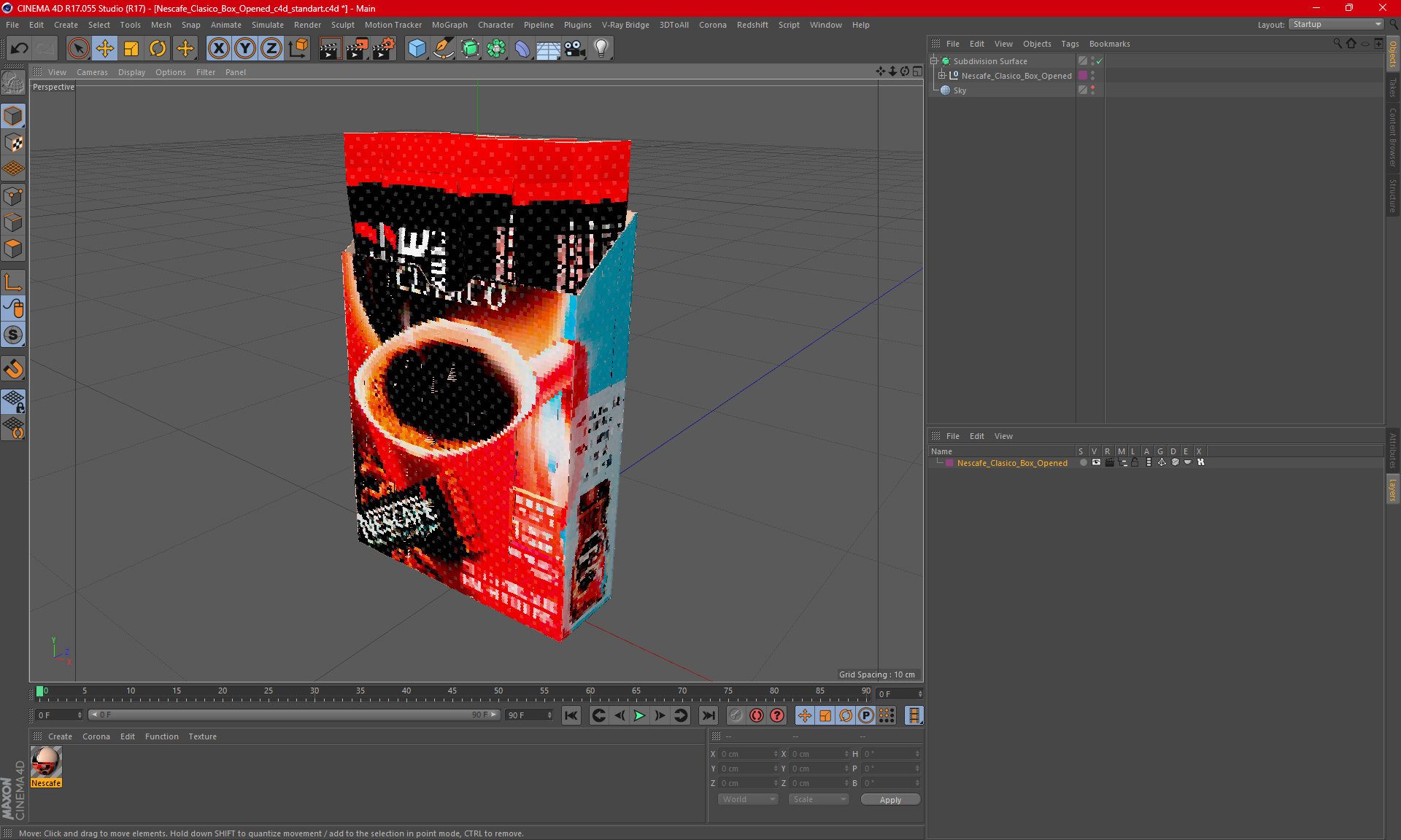 3D Nescafe Clasico Box Opened