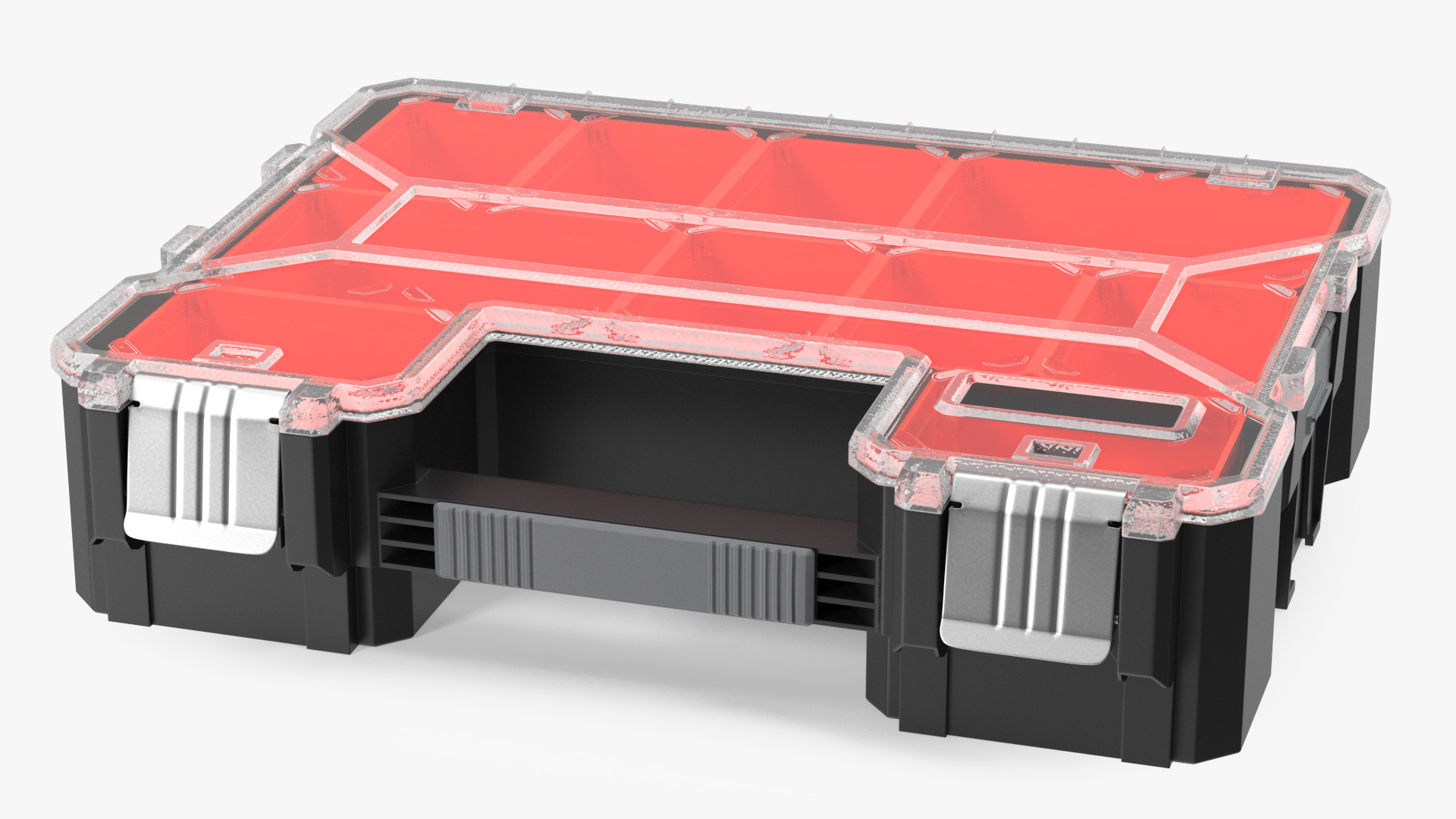 Plastic Organizer Adjustable Dividers Storage Box 3D model