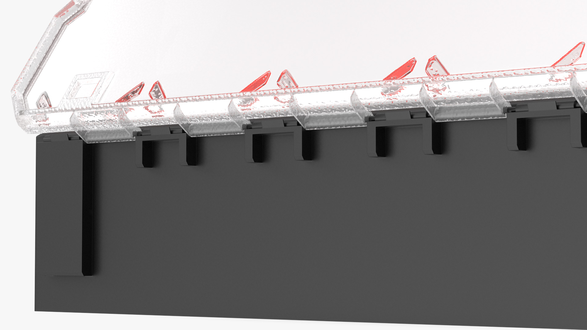 Plastic Organizer Adjustable Dividers Storage Box 3D model