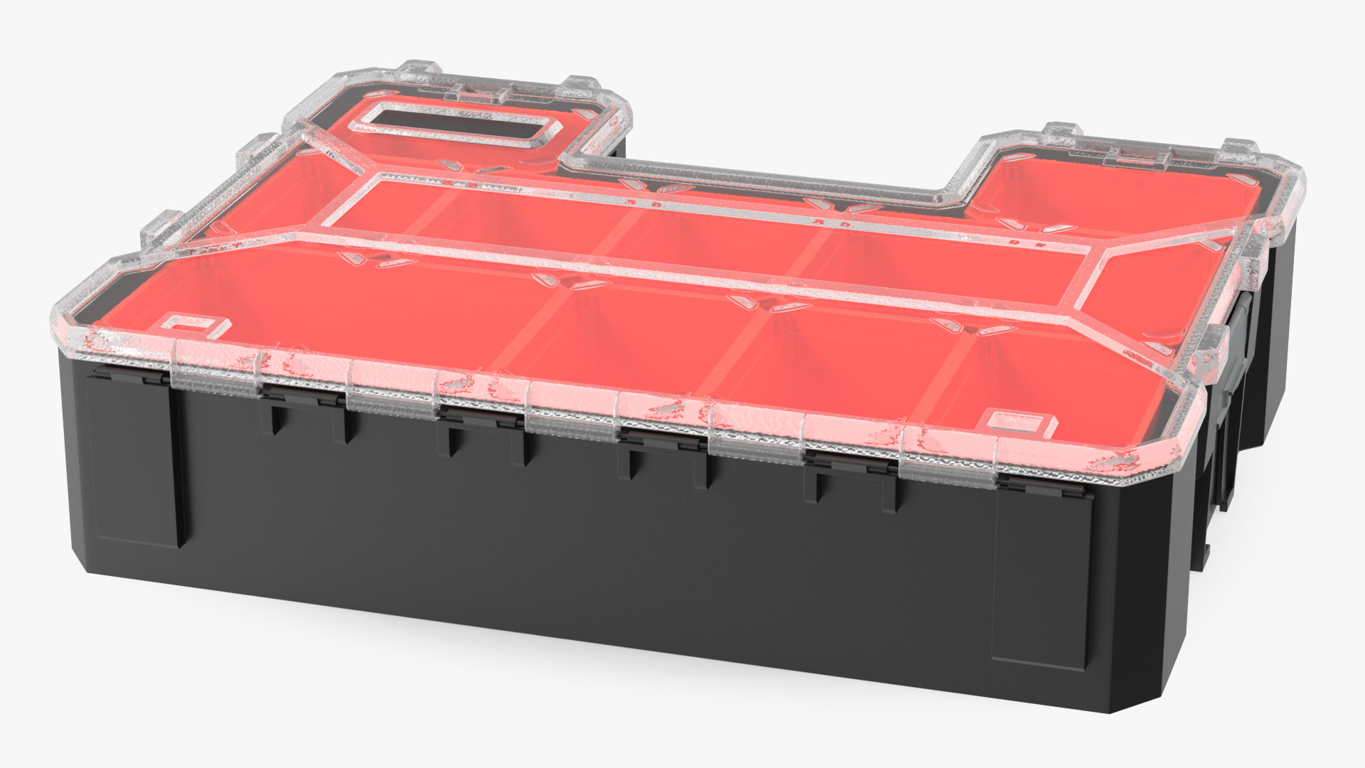 Plastic Organizer Adjustable Dividers Storage Box 3D model