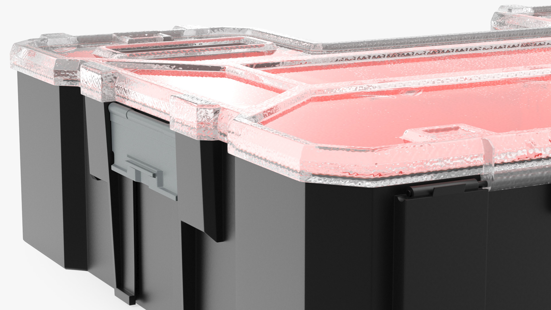 Plastic Organizer Adjustable Dividers Storage Box 3D model