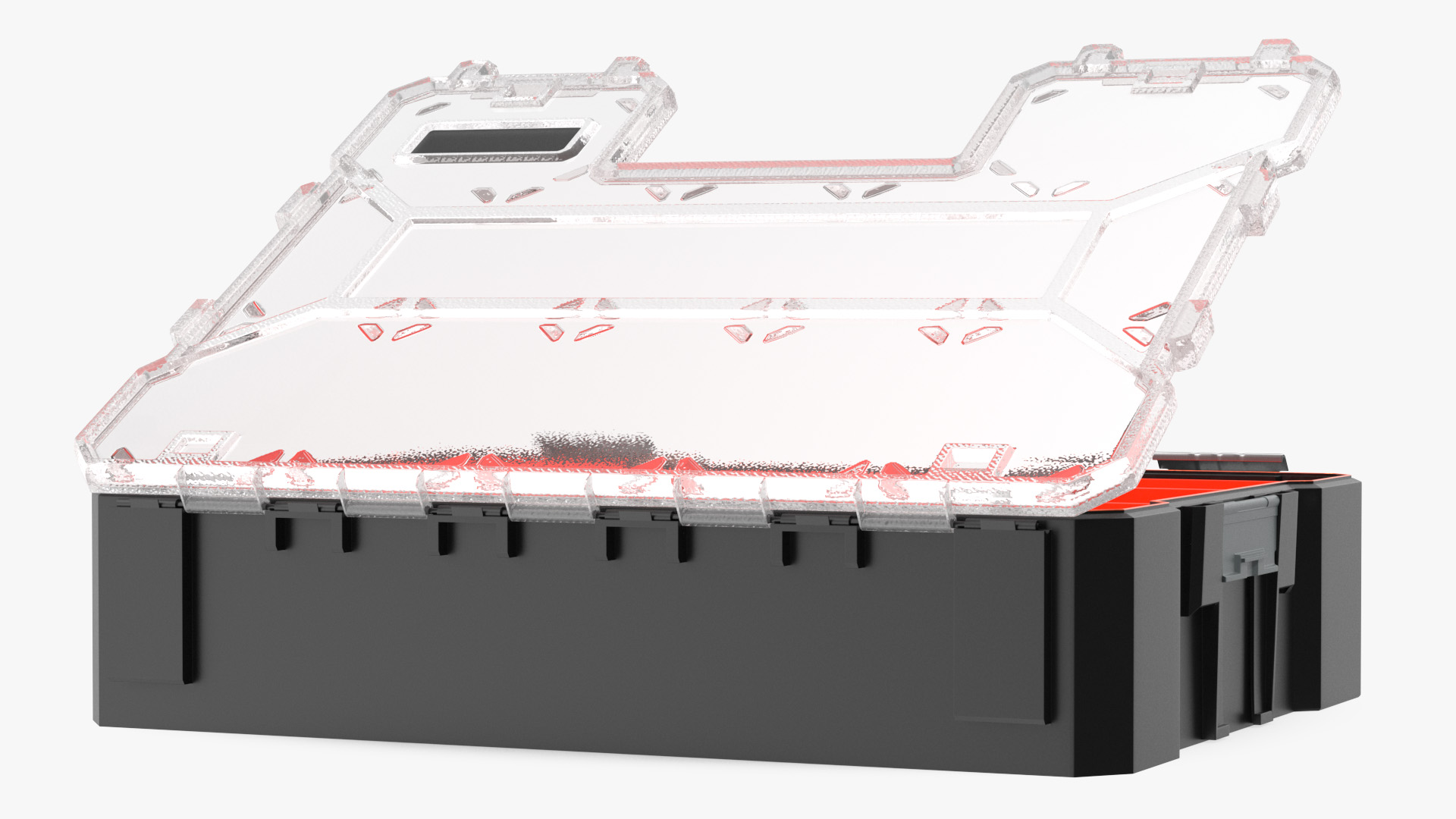 Plastic Organizer Adjustable Dividers Storage Box 3D model