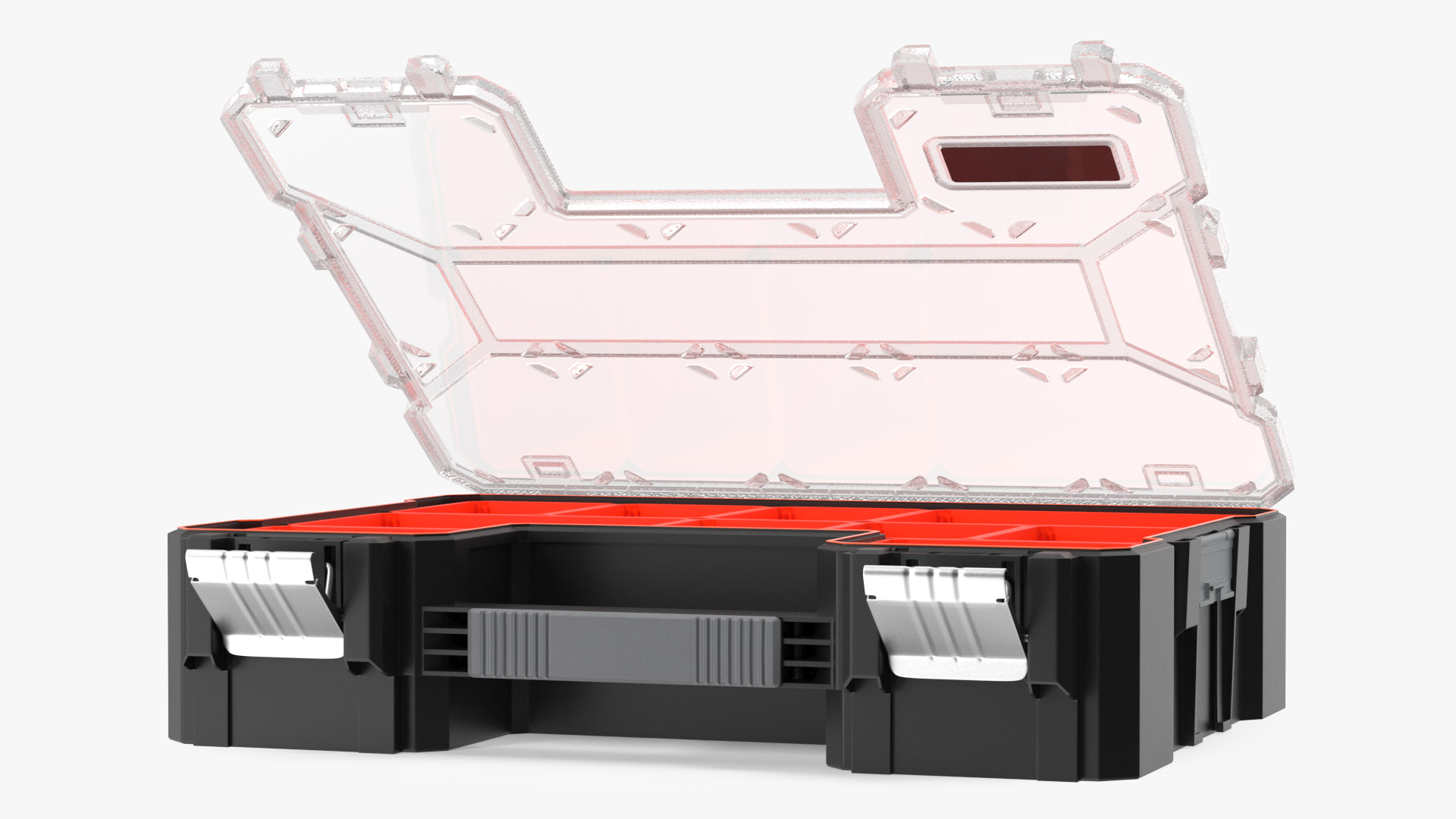 Plastic Organizer Adjustable Dividers Storage Box 3D model