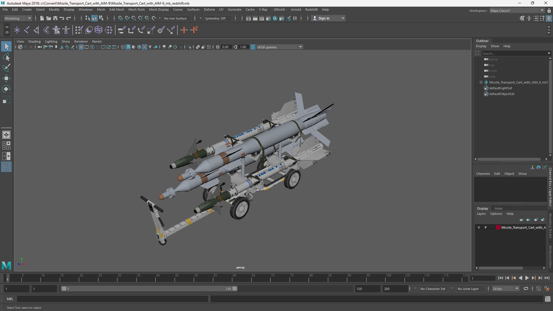 Missile Transport Cart with AIM-9 - view 11