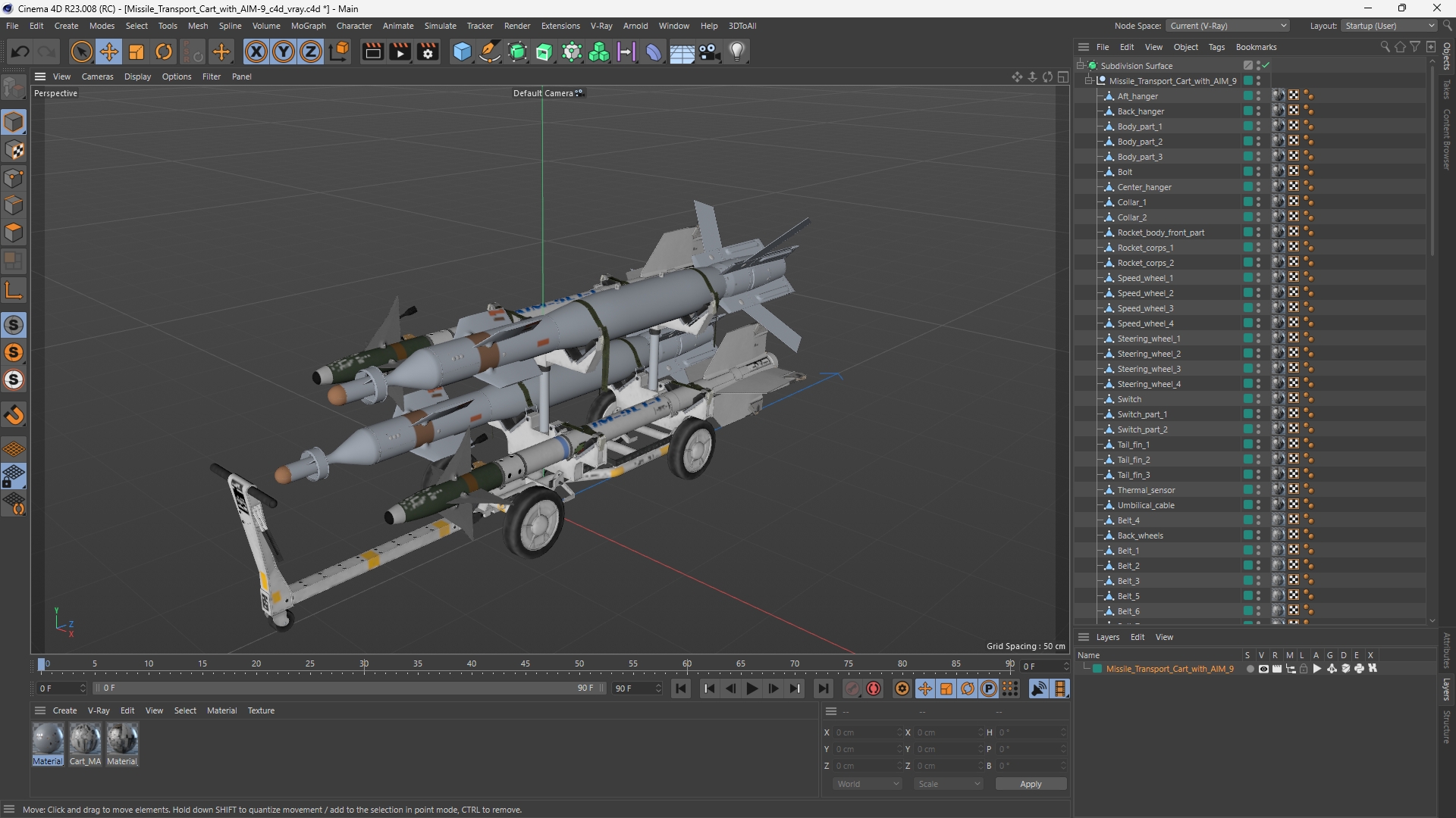 Missile Transport Cart with AIM-9 - view 12