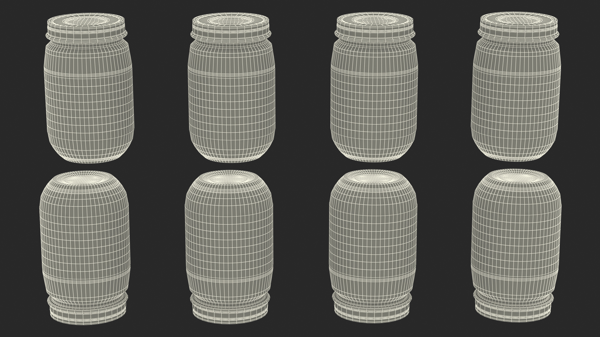 3D model Gerber Mealtime Puree Baby Food Jars Set 170g