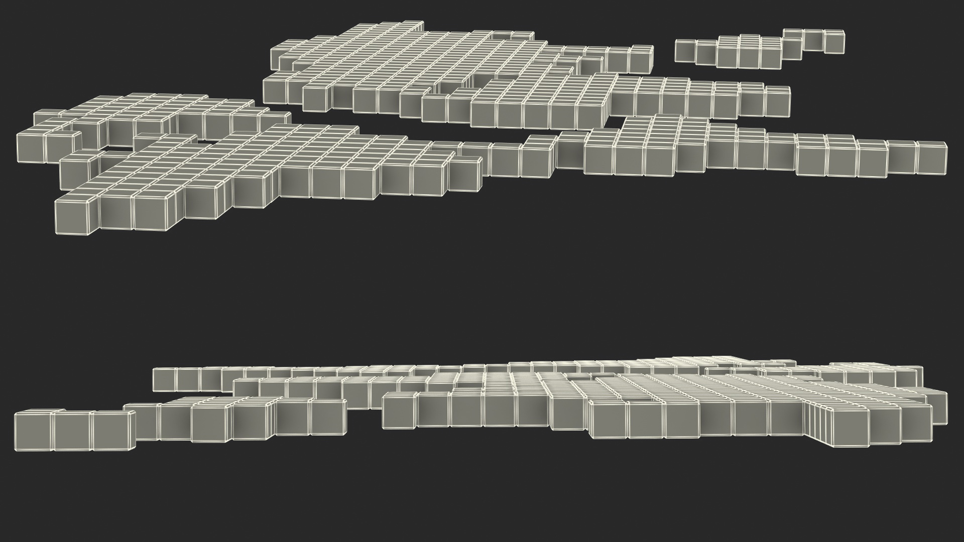 3D Tetris Blocks World Map model