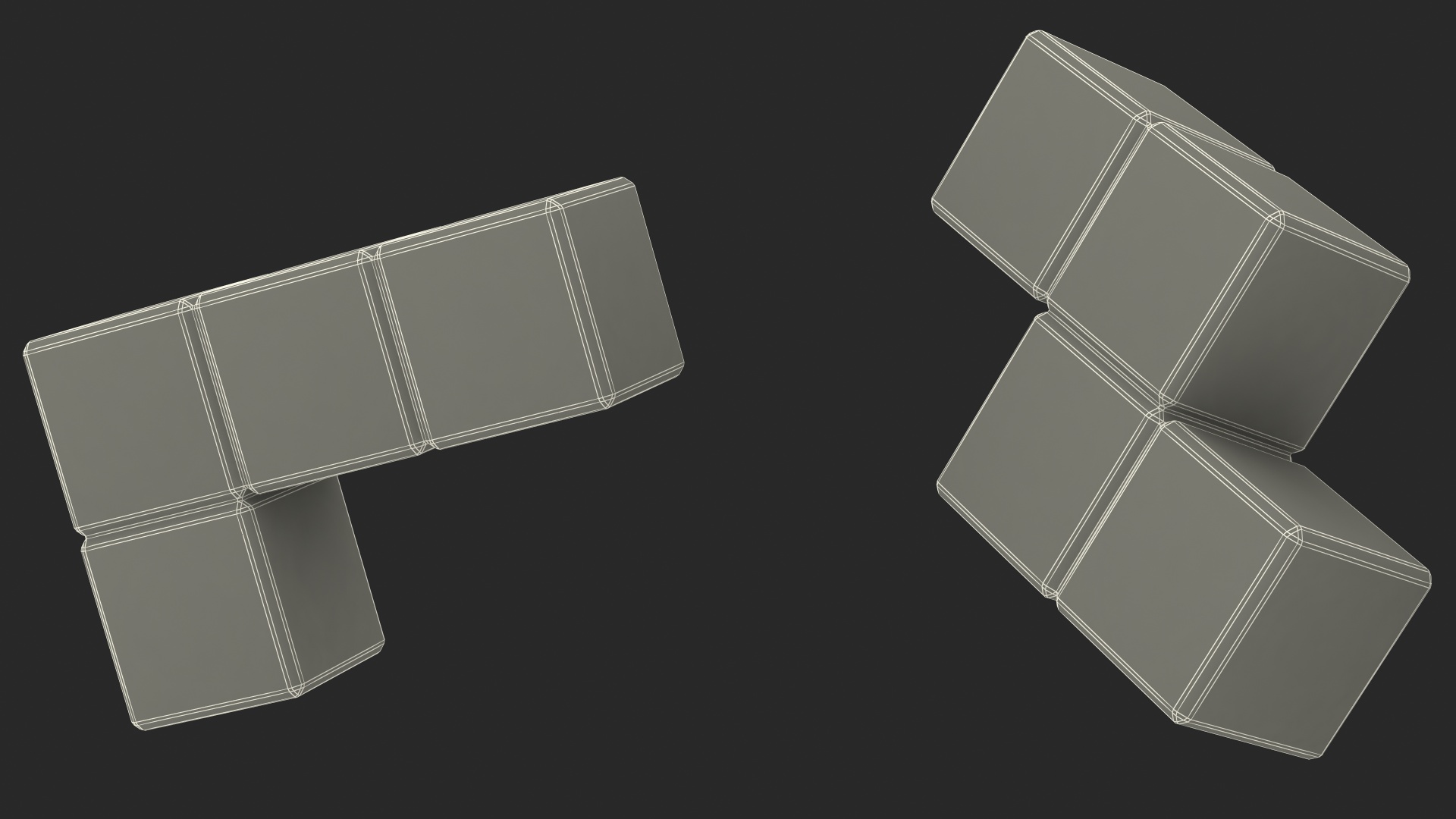 3D Tetris Blocks World Map model