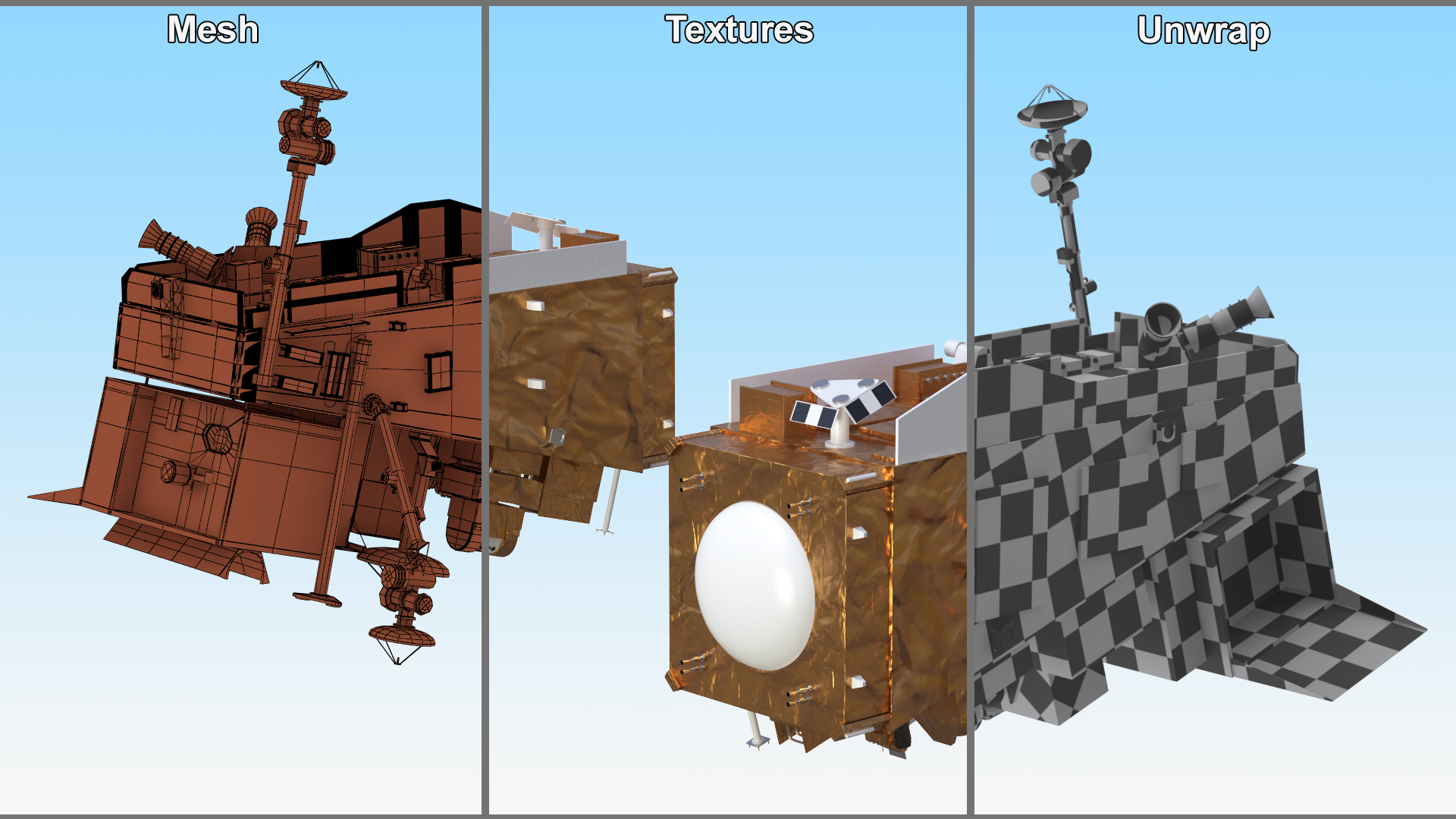 3D model Scientific Satellite