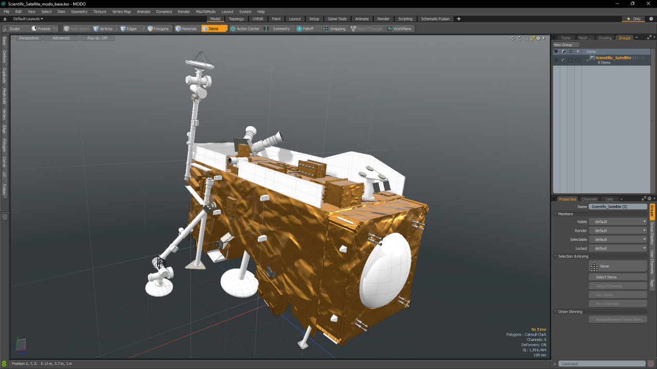 3D model Scientific Satellite