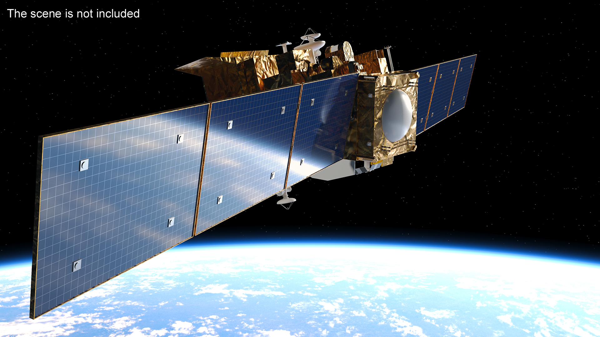 3D model Scientific Satellite