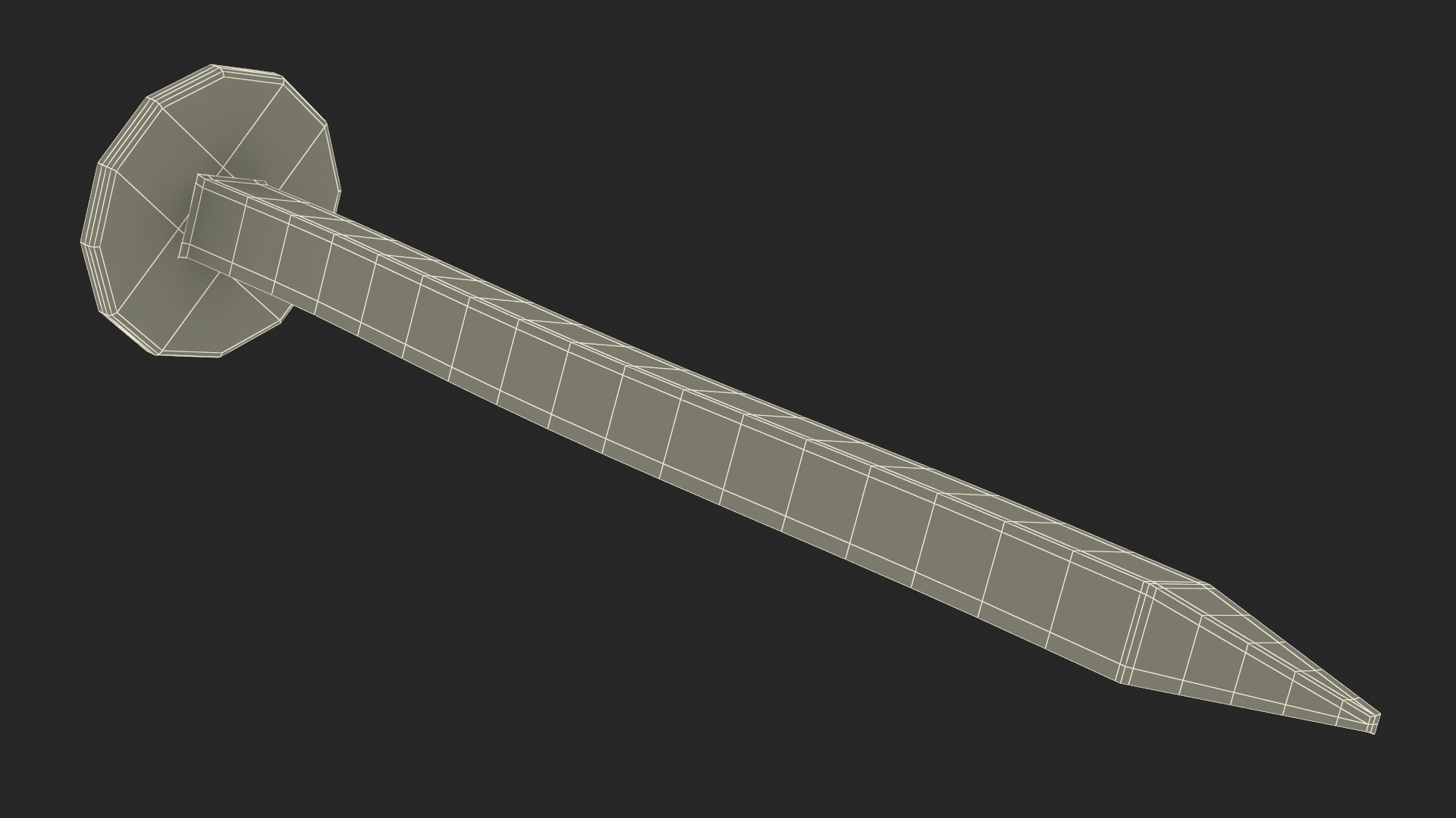 Hardboard Nails Old 3D model
