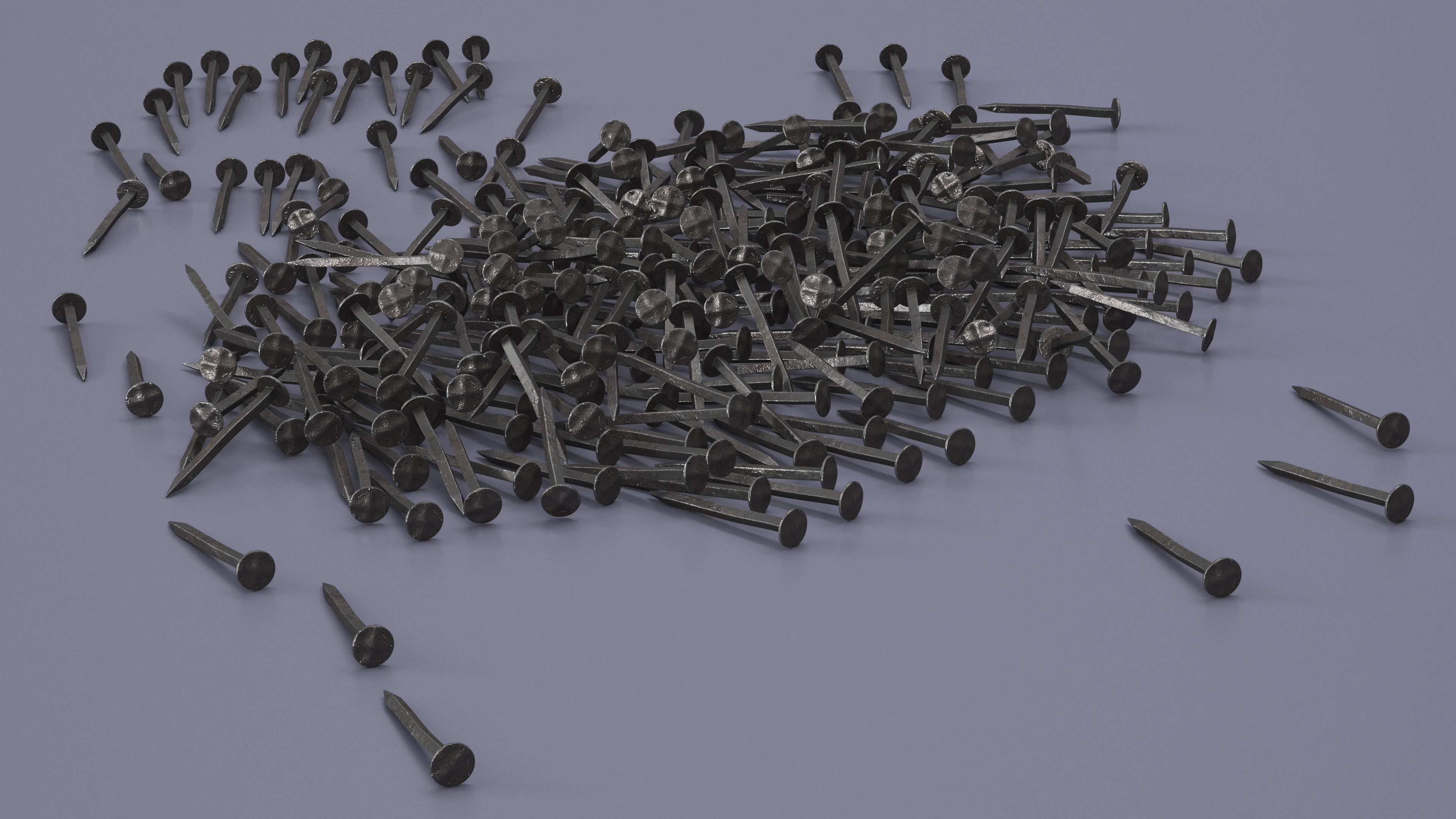 Hardboard Nails Old 3D model