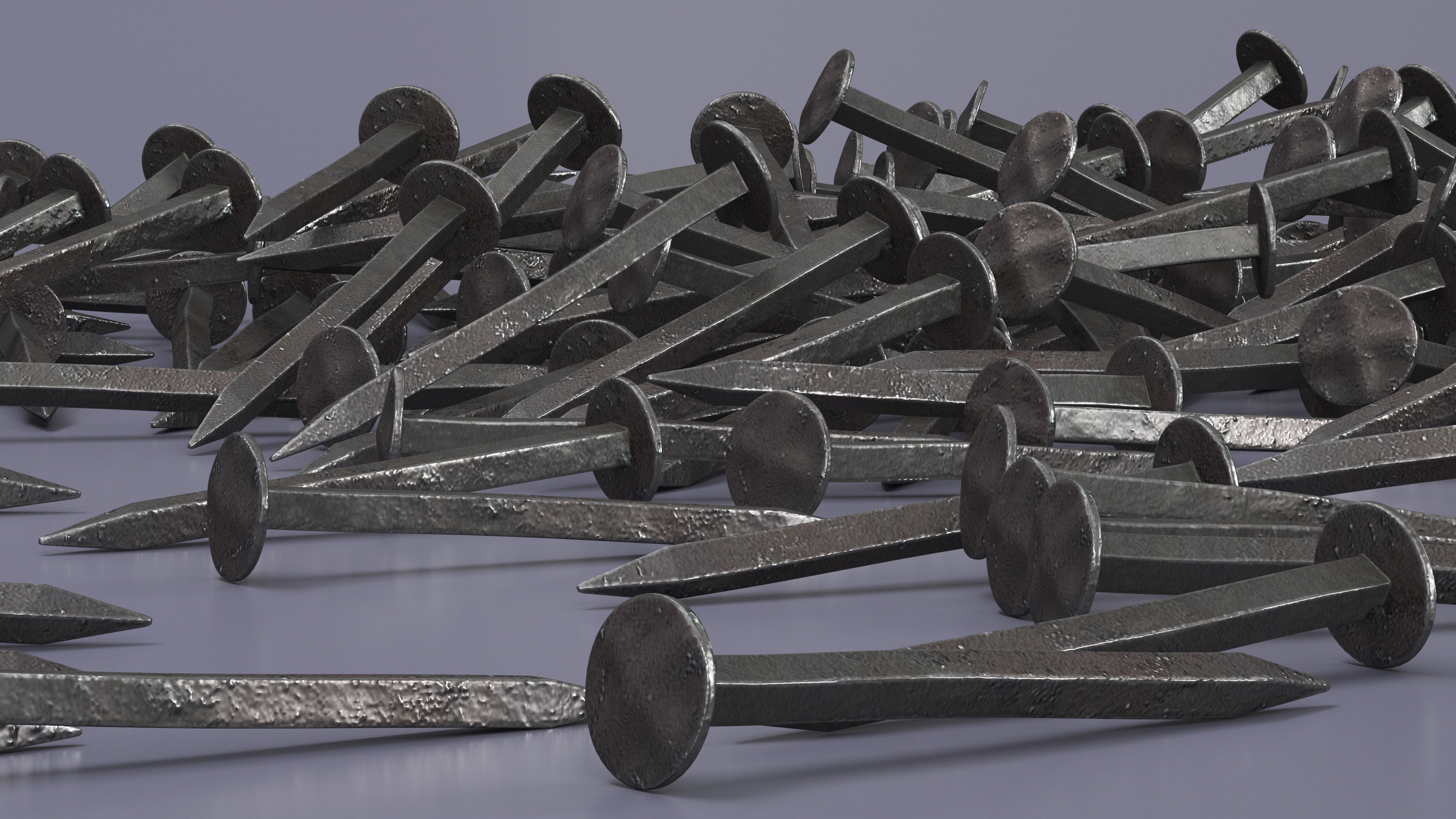 Hardboard Nails Old 3D model
