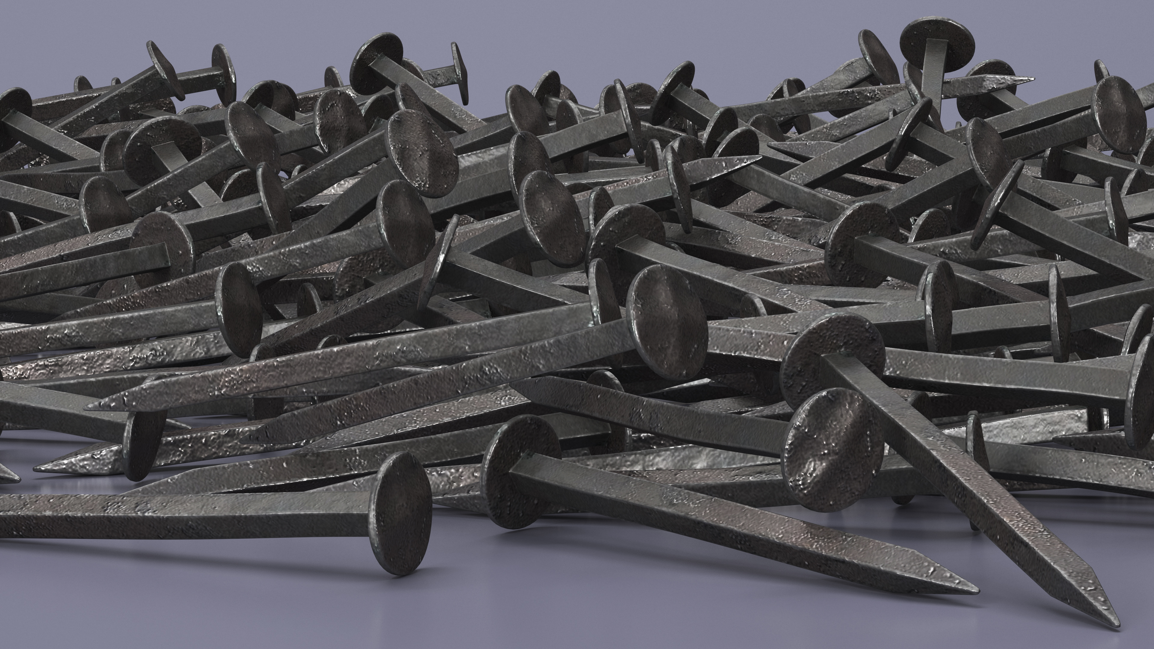 Hardboard Nails Old 3D model
