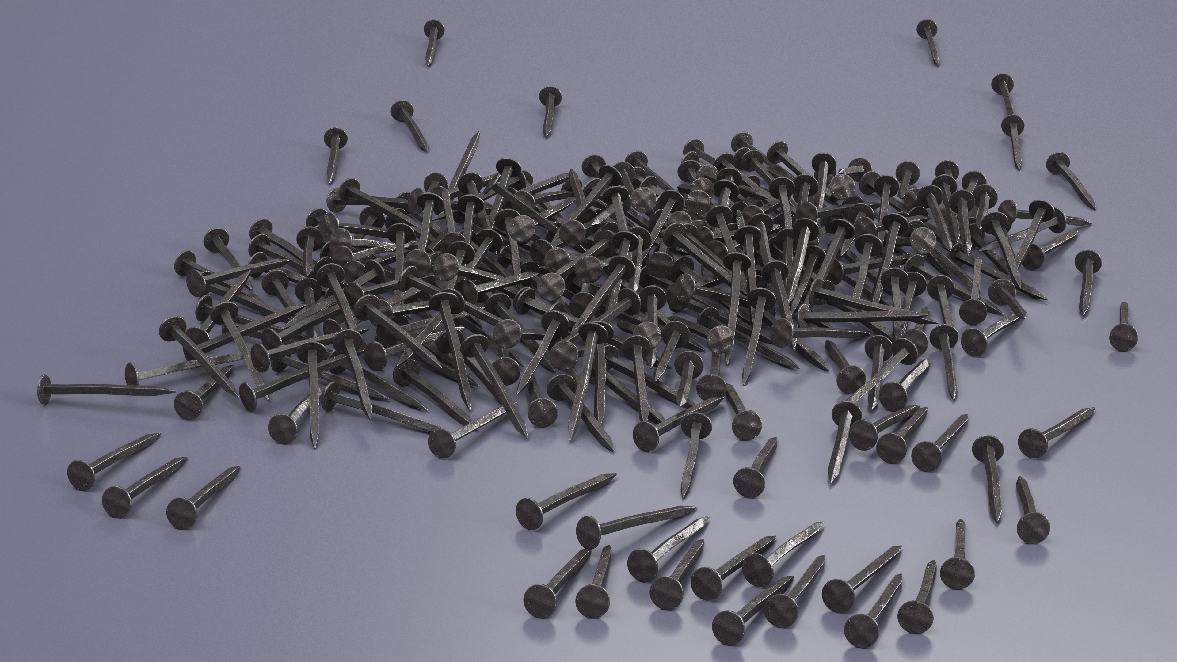 Hardboard Nails Old 3D model