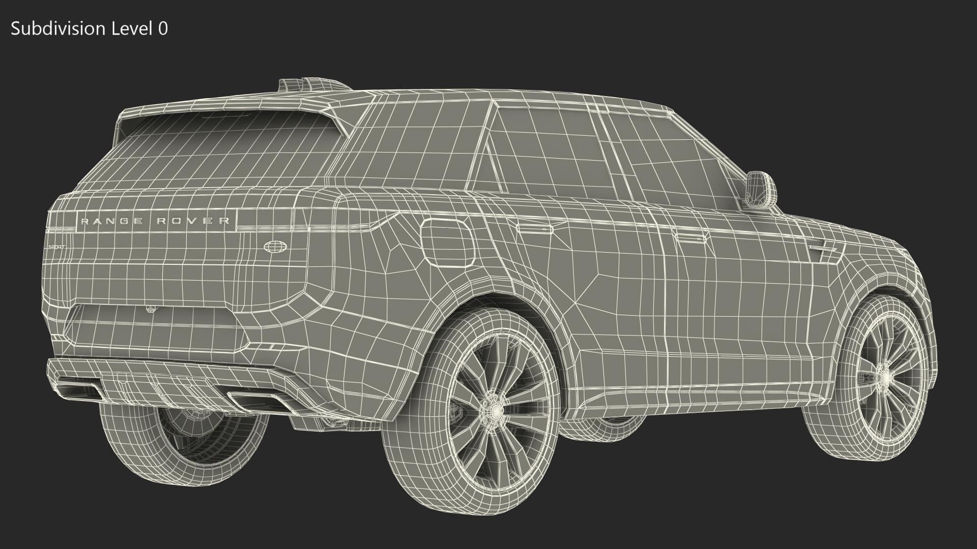 Red Range Rover Sport 2023 Simple Interior 3D