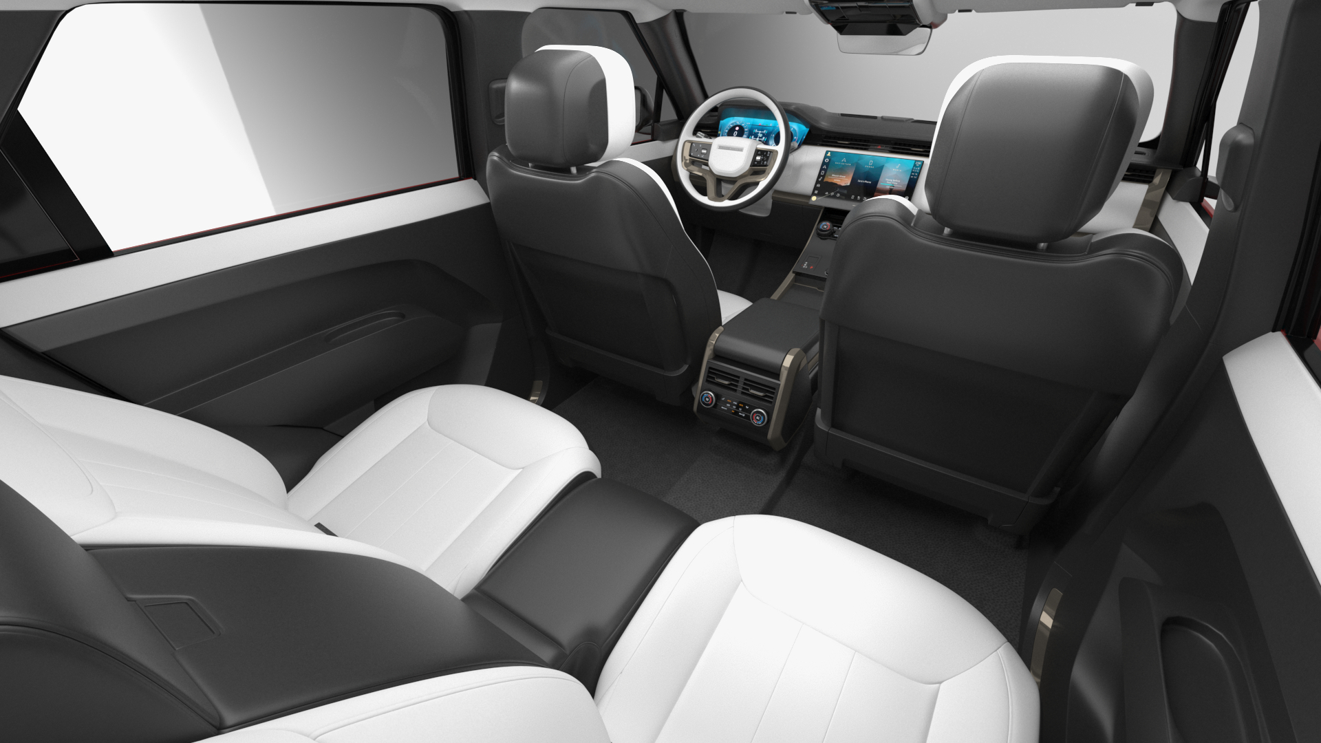 Red Range Rover Sport 2023 Simple Interior 3D