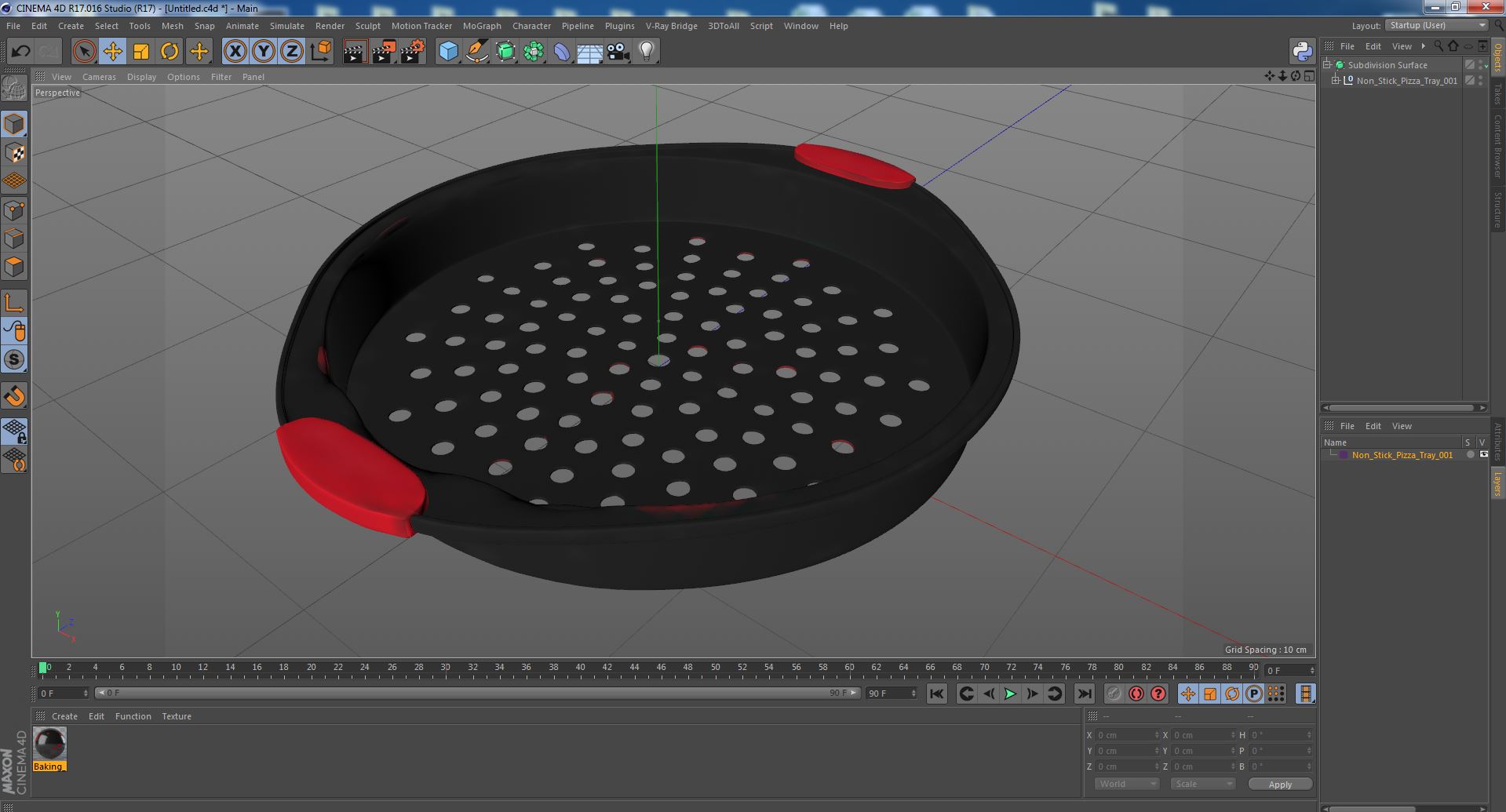 3D model Non-Stick Pizza Tray