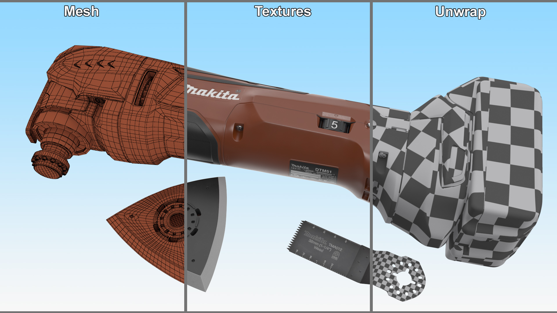 3D Makita Oscillating Multi Tool Orange
