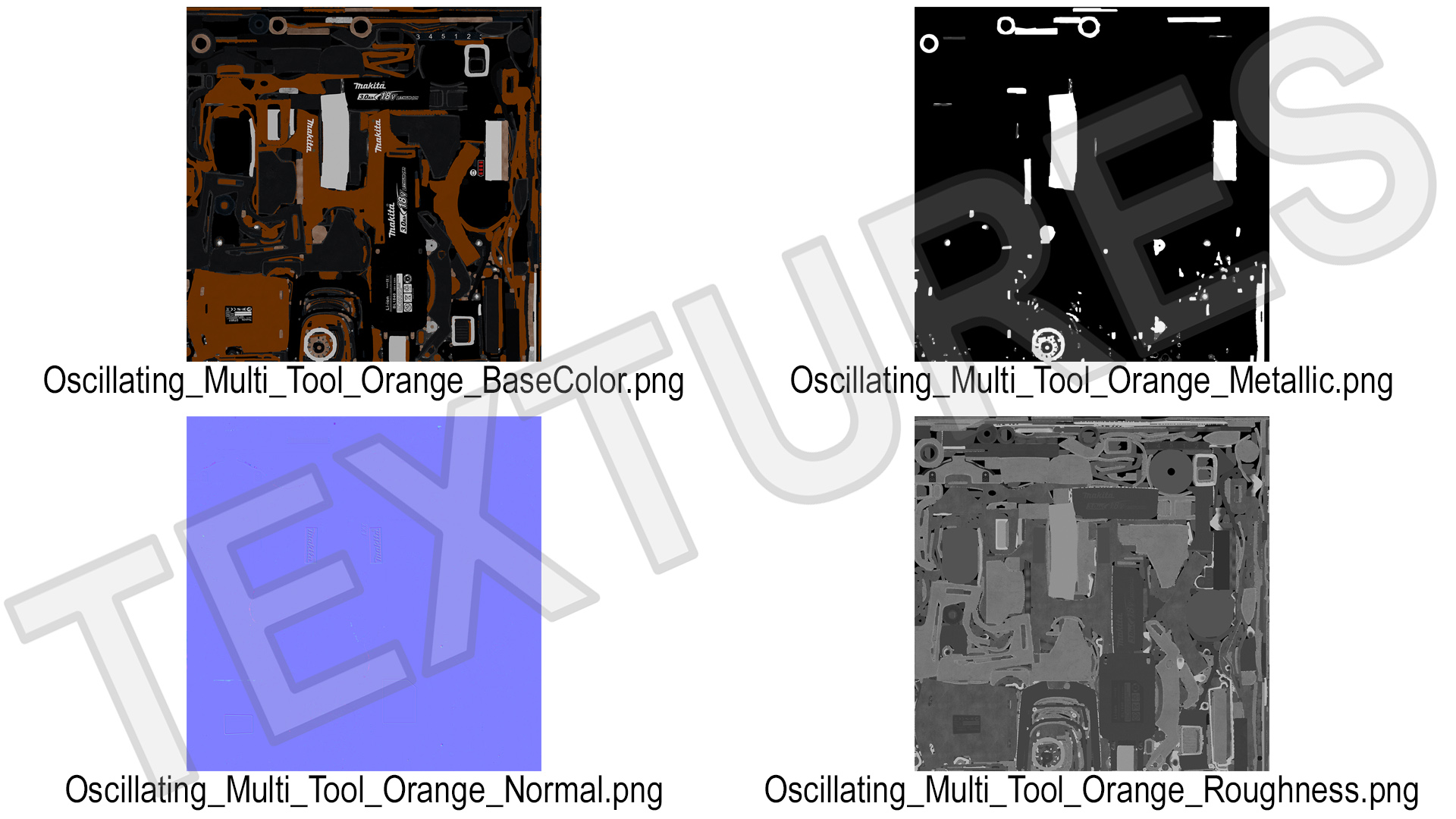 3D Makita Oscillating Multi Tool Orange