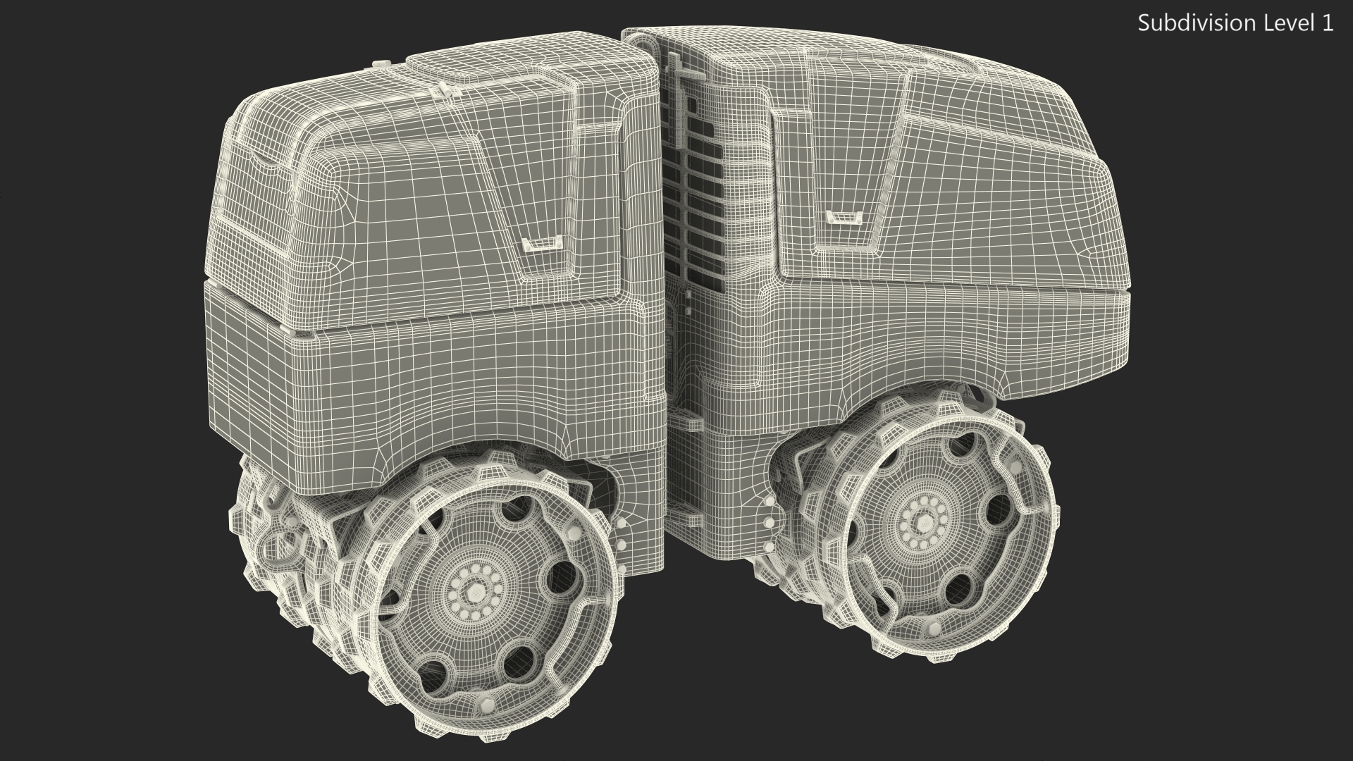 Vibratory Trench Roller Dirty 3D model