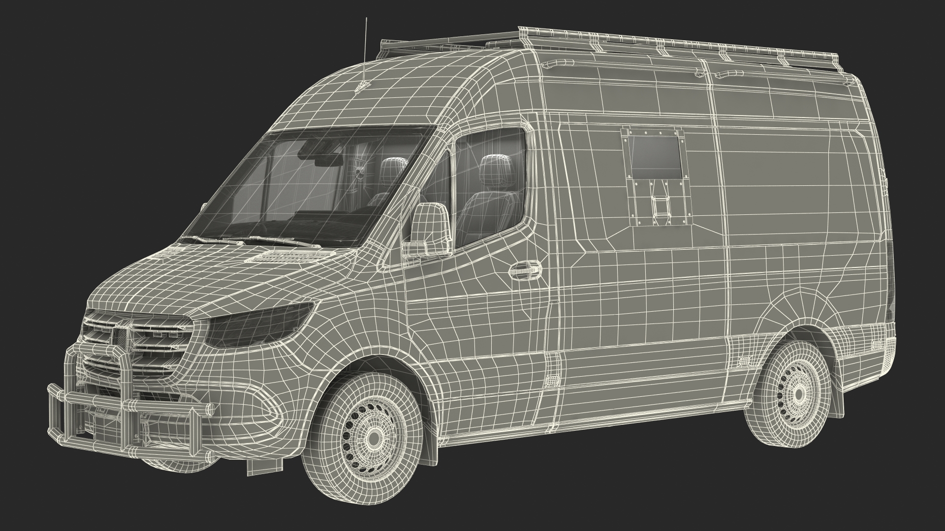 3D Armored Bulletproof SWAT Van model