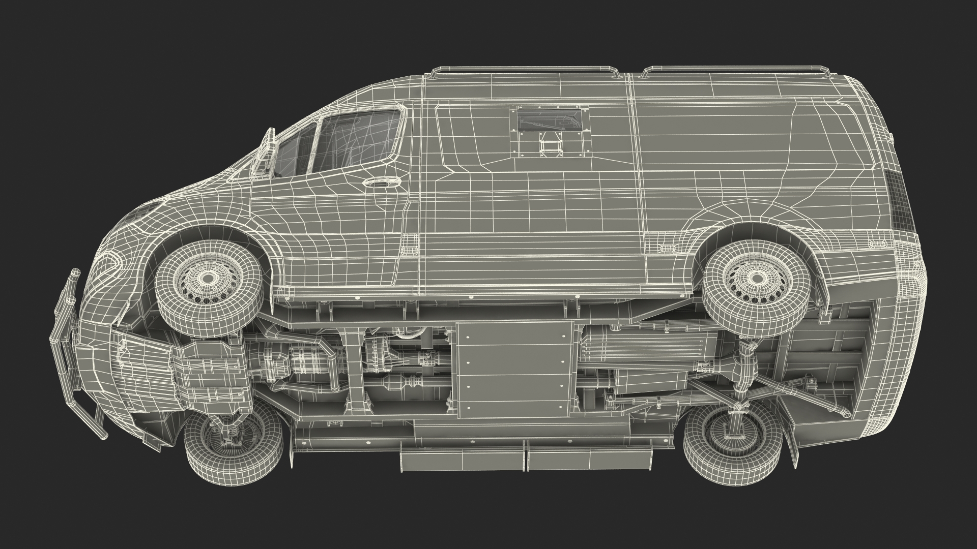 3D Armored Bulletproof SWAT Van model