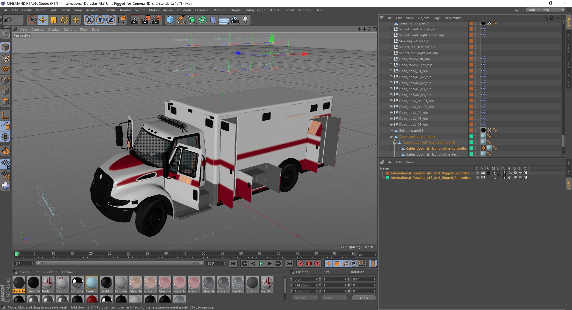 International Durastar ALS Unit Rigged for Cinema 4D 3D