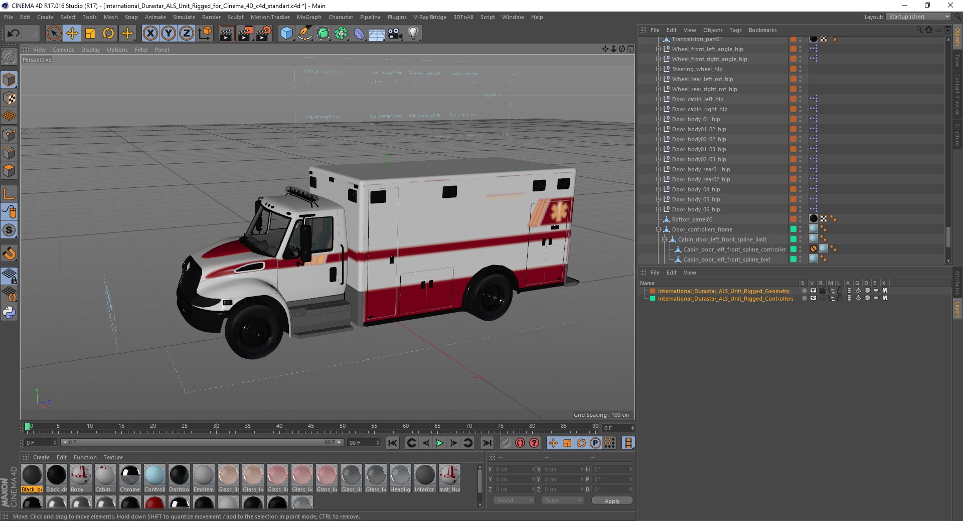International Durastar ALS Unit Rigged for Cinema 4D 3D
