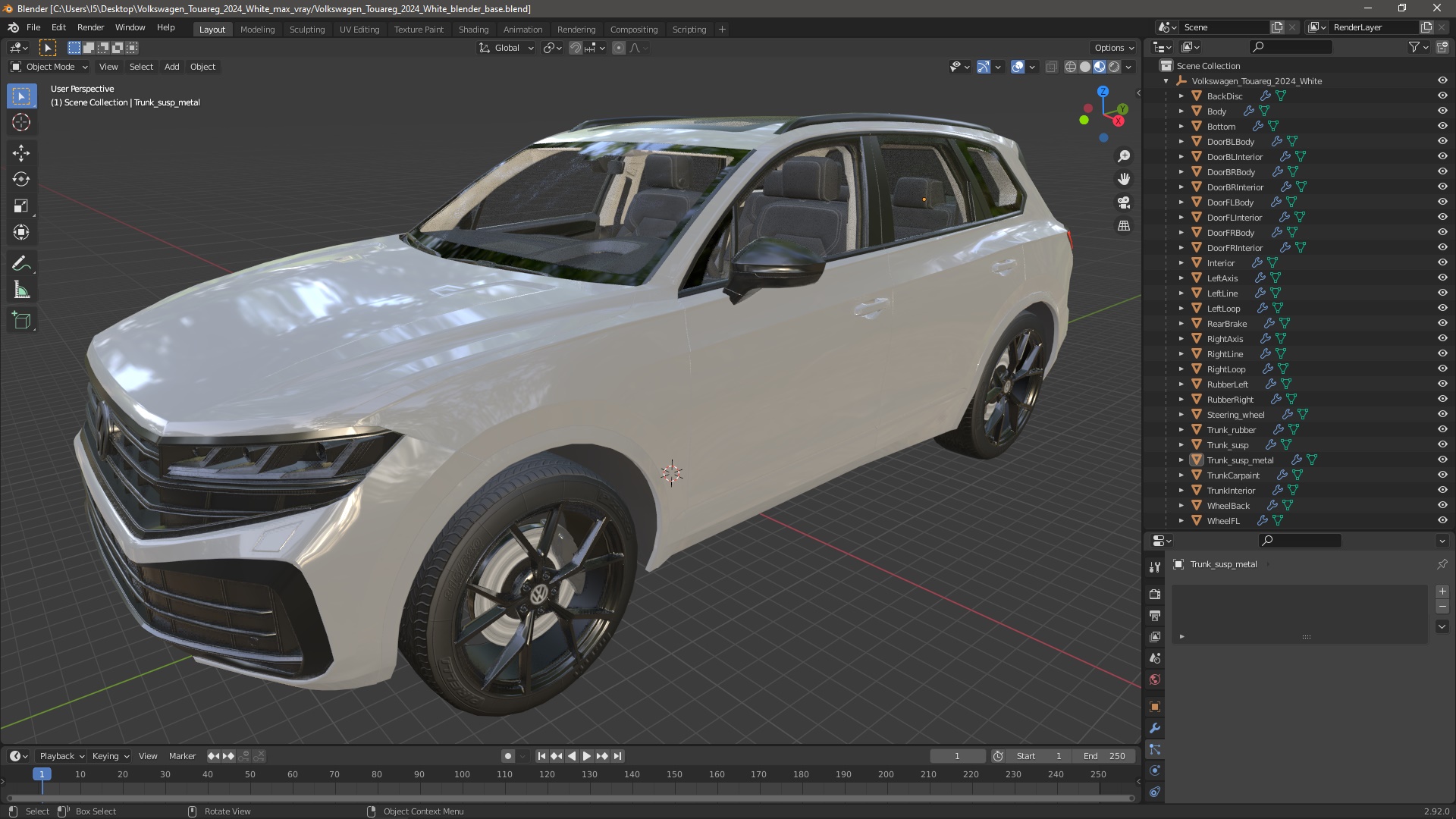 Volkswagen Touareg 2024 White 3D model