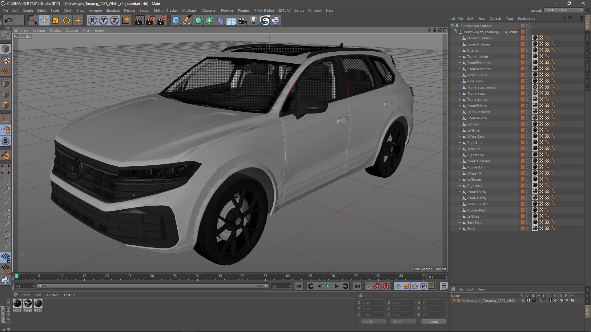 Volkswagen Touareg 2024 White 3D model