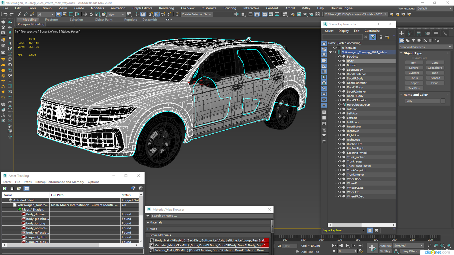 Volkswagen Touareg 2024 White 3D model