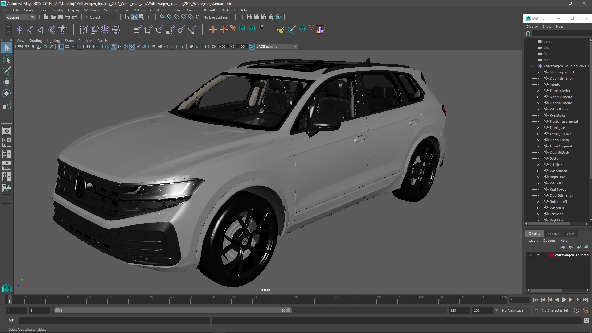 Volkswagen Touareg 2024 White 3D model