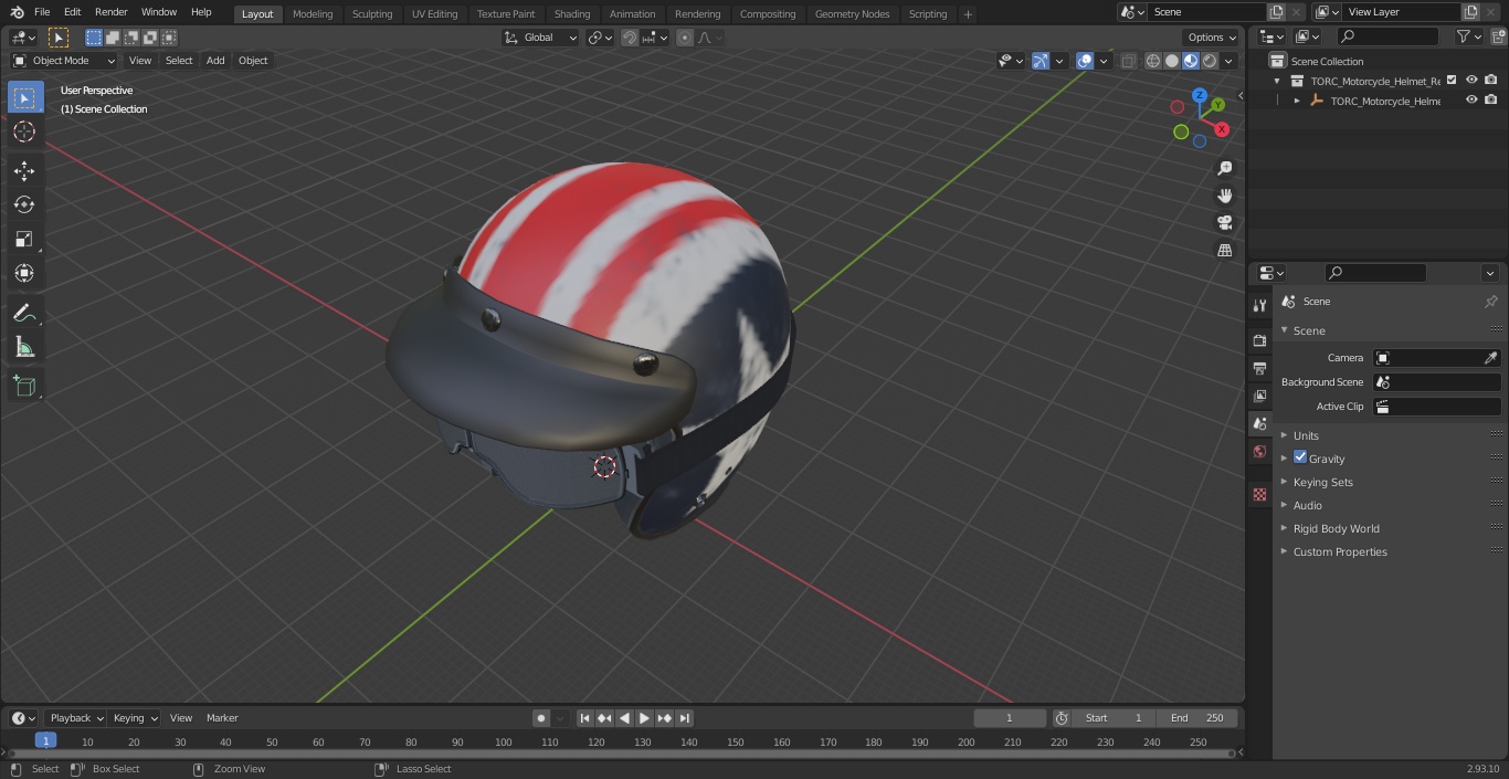 3D TORC Motorcycle Helmet Rebel Star with Goggles