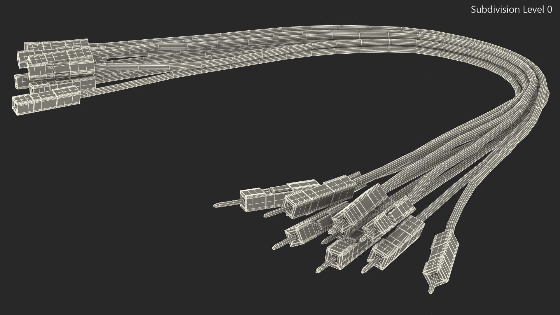 Jumper Wires Bented Multicolored 3D