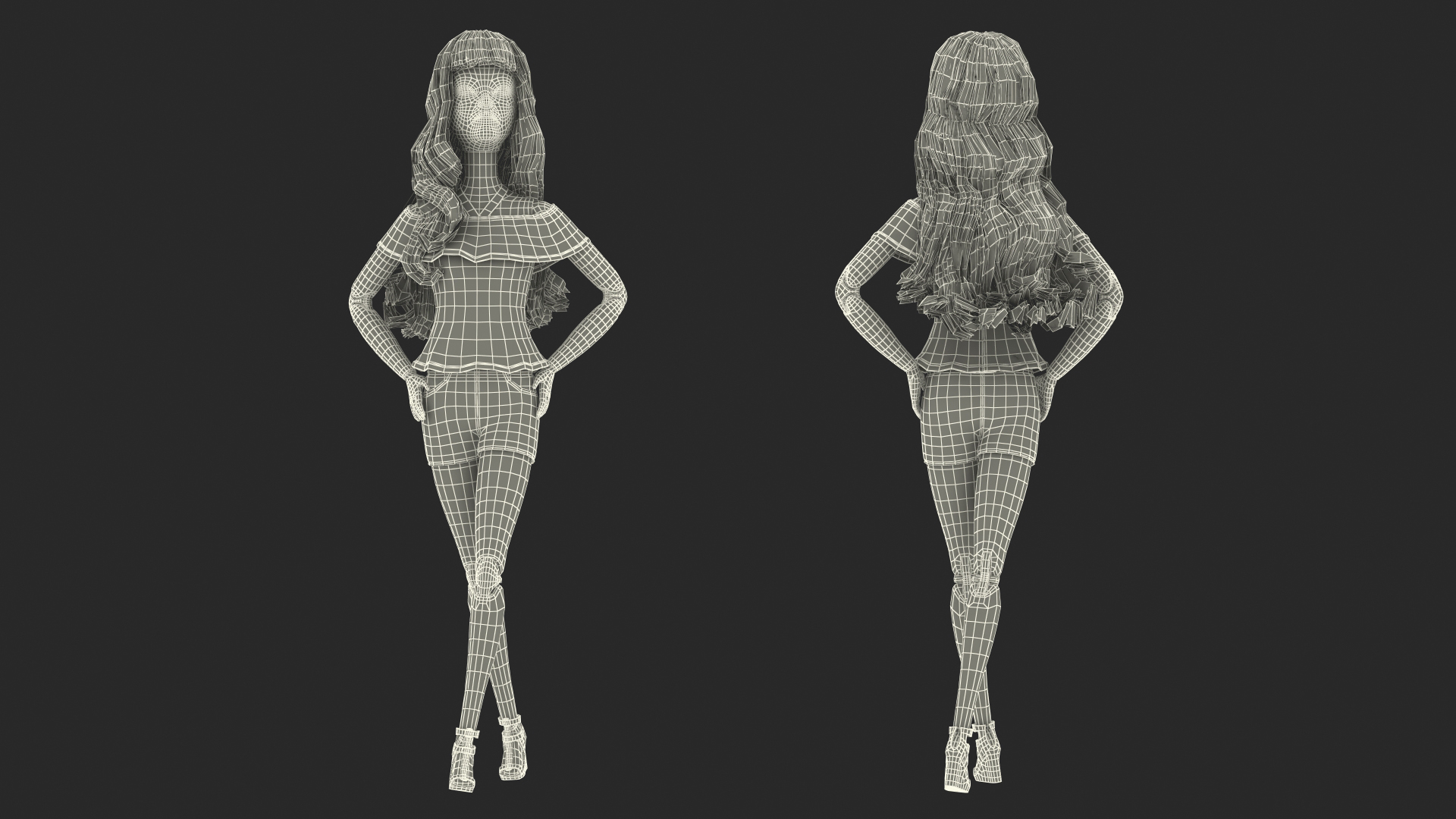 3D Barbie Doll in Shorts