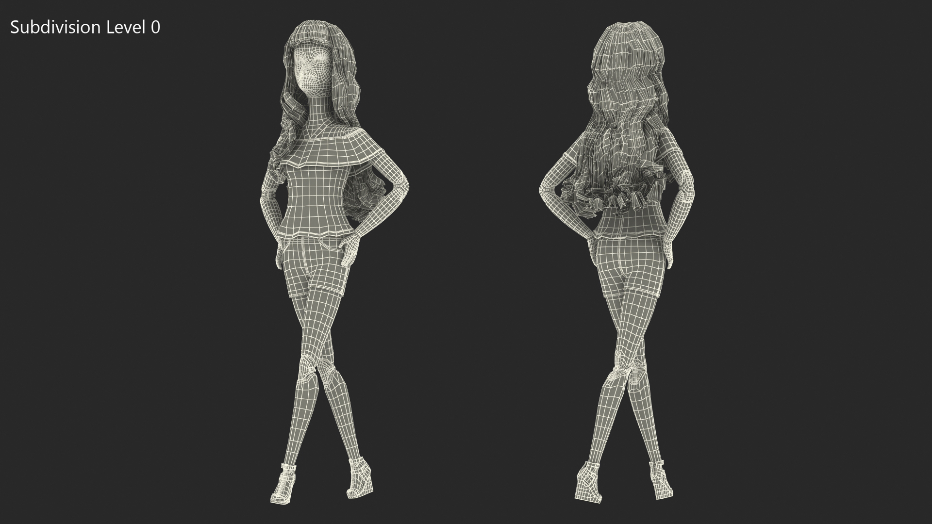 3D Barbie Doll in Shorts