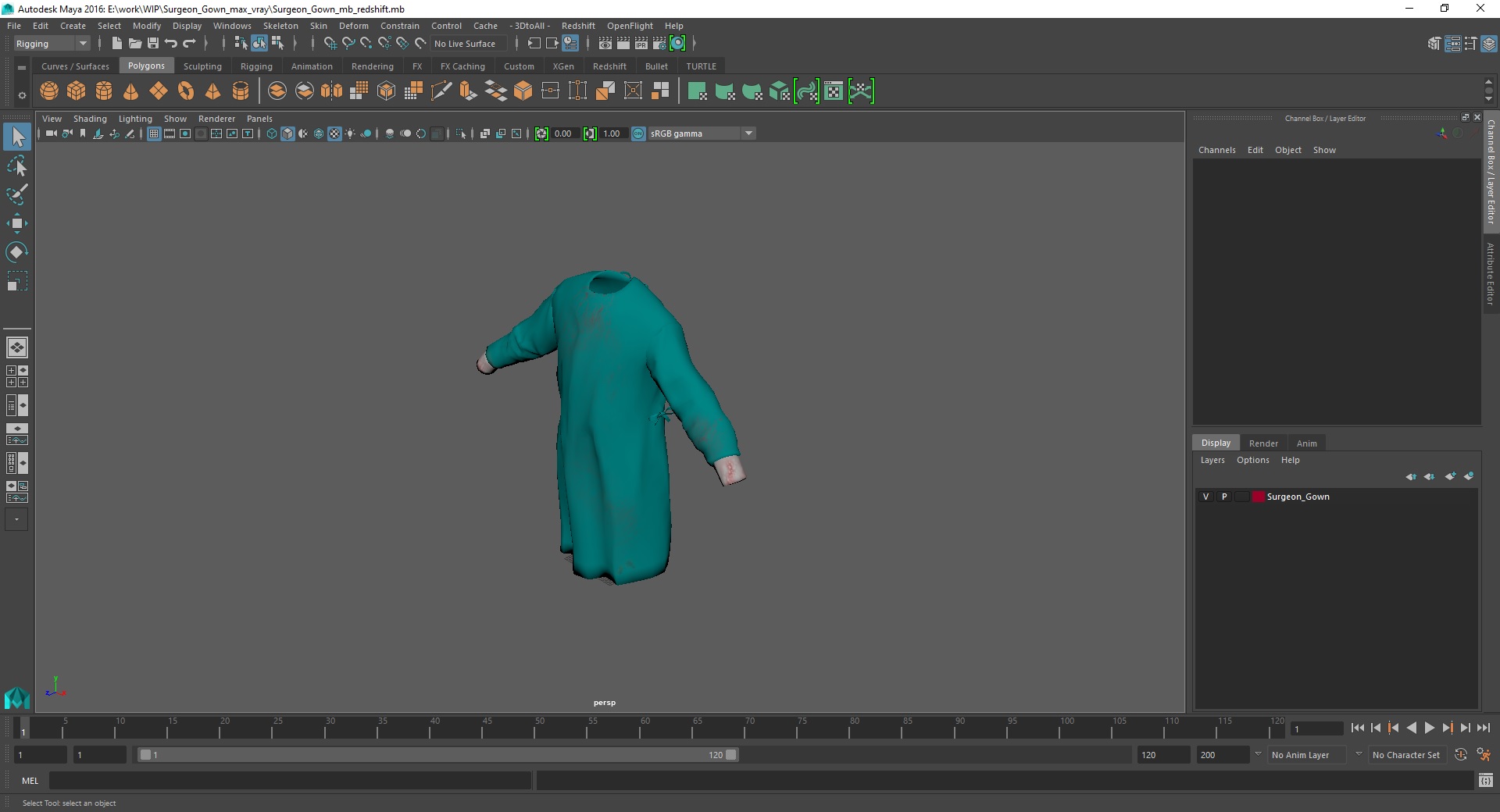 Surgeon Gown 3D