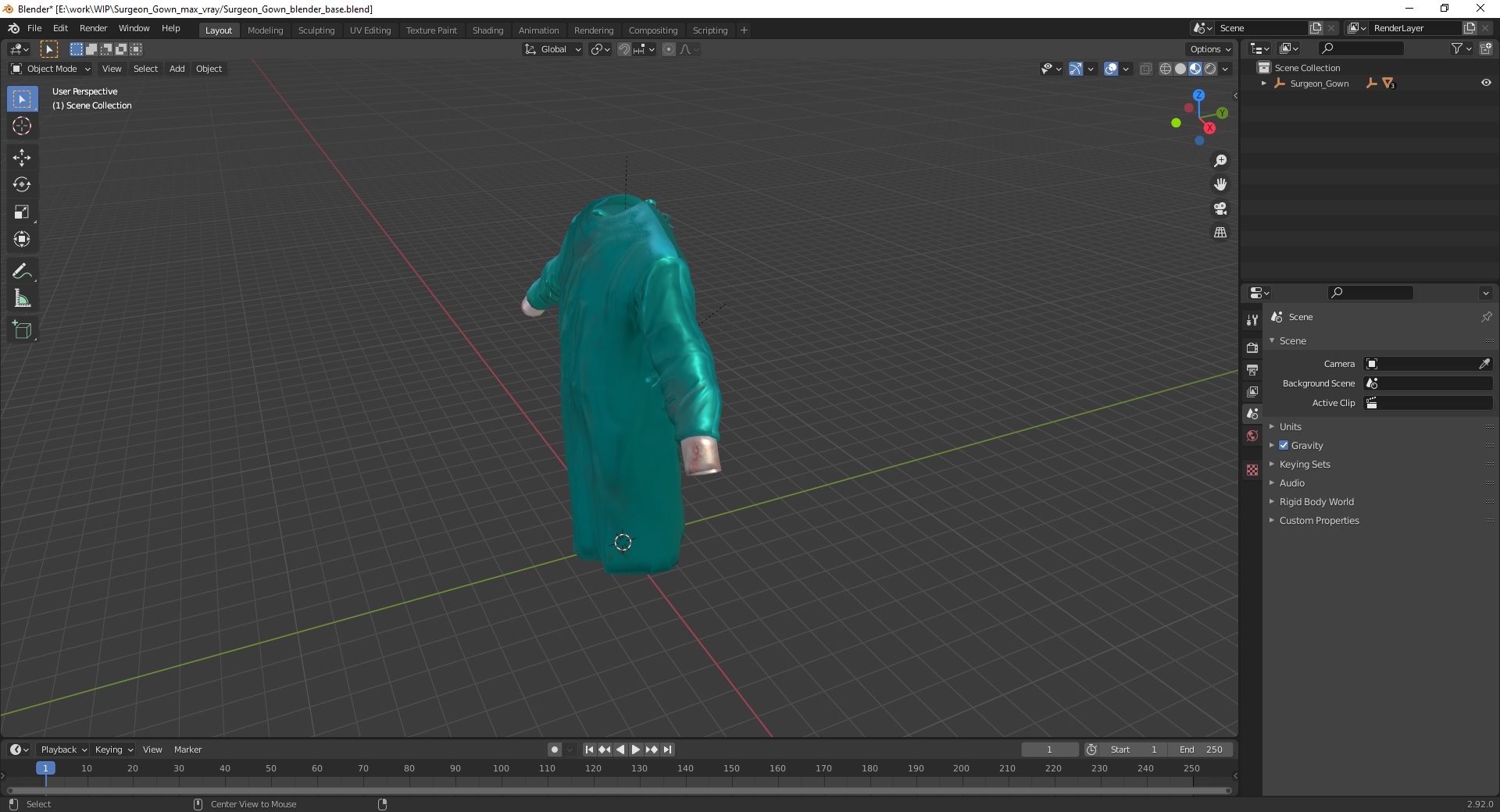 Surgeon Gown 3D